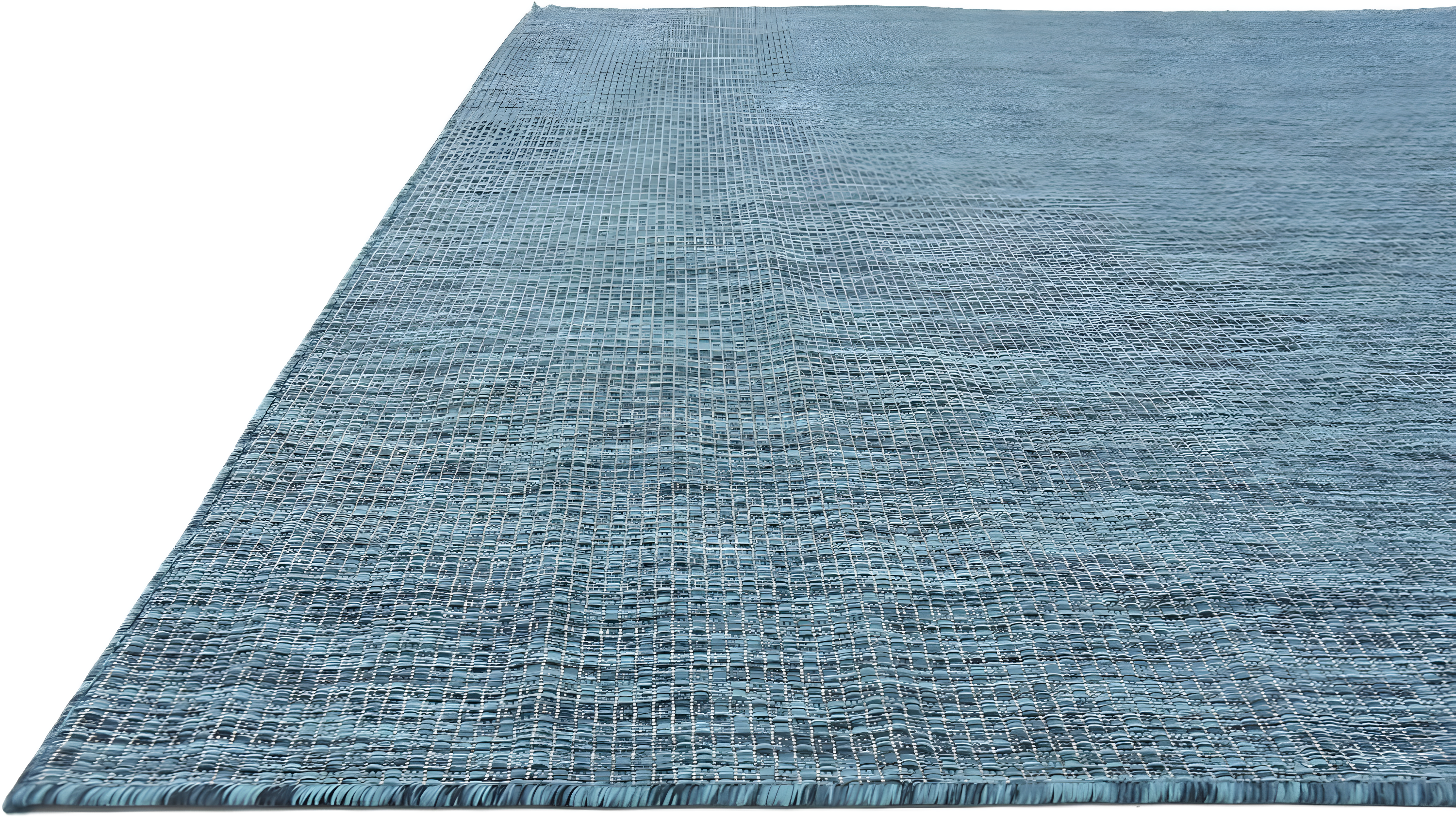Unique Loom 8' 0 x 11' 4 Rectangle Indoor/Outdoor Solid Teal Area Rug