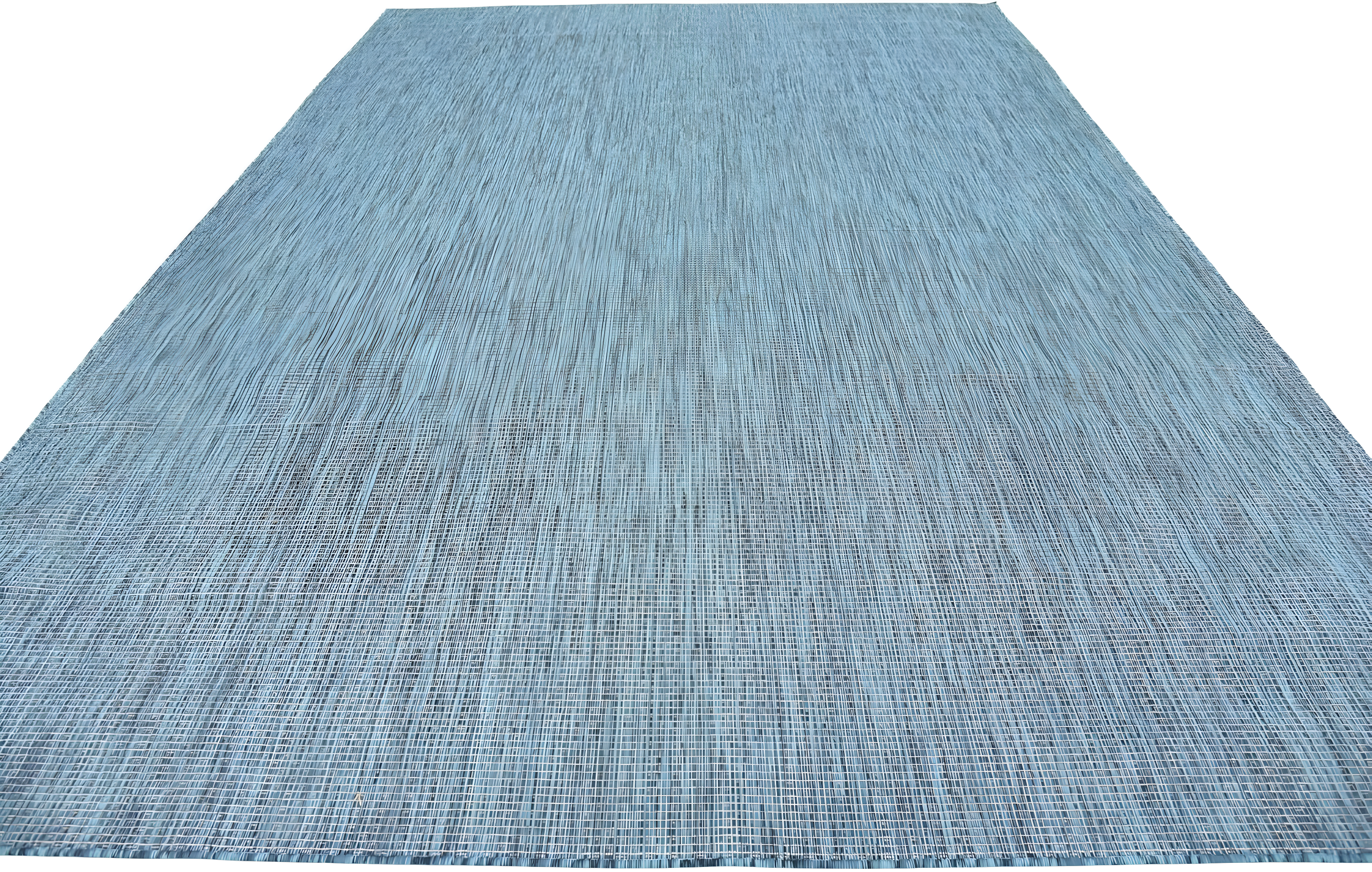 Unique Loom 8' 0 x 11' 4 Rectangle Indoor/Outdoor Solid Teal Area Rug