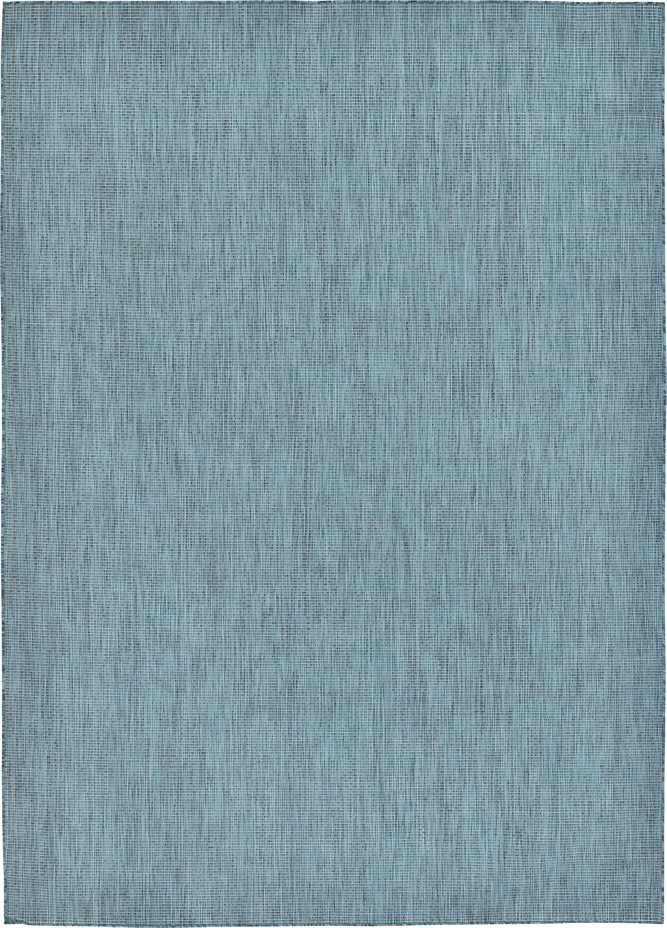 Unique Loom 8' 0 x 11' 4 Rectangle Indoor/Outdoor Solid Teal Area Rug