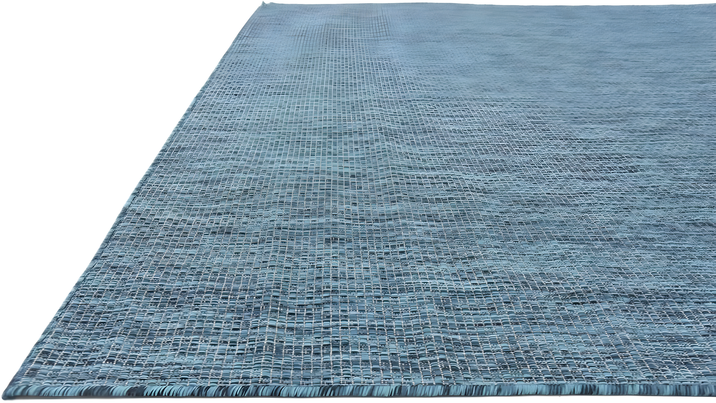 Unique Loom 8' 0 x 11' 4 Rectangle Indoor/Outdoor Solid Teal Area Rug