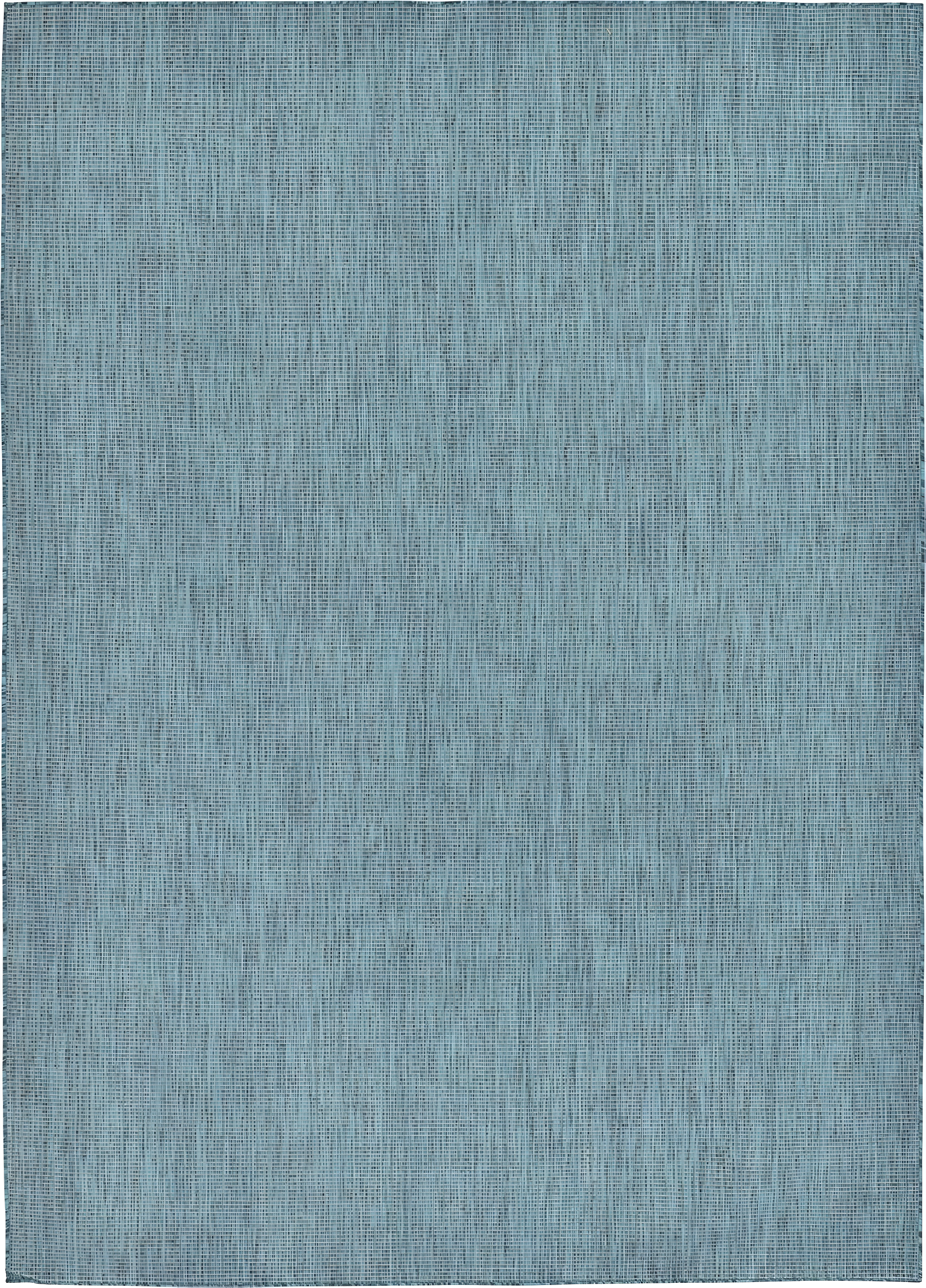 Unique Loom 8' 0 x 11' 4 Rectangle Indoor/Outdoor Solid Teal Area Rug