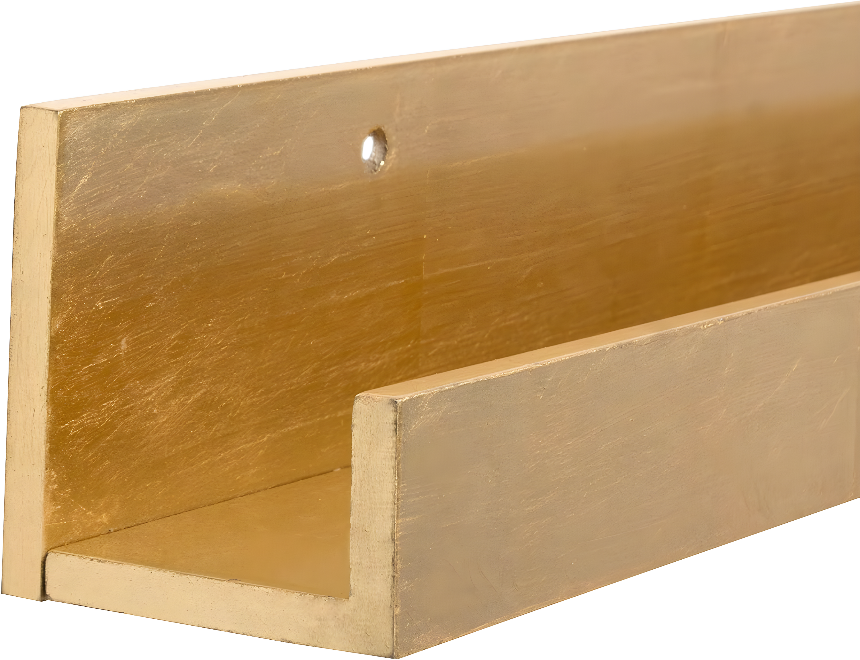 Kate & Laurel All Things Decorative Wall Shelf Gold Decor: Modern Floating Ledge for Photos & Art Display, 42" Long