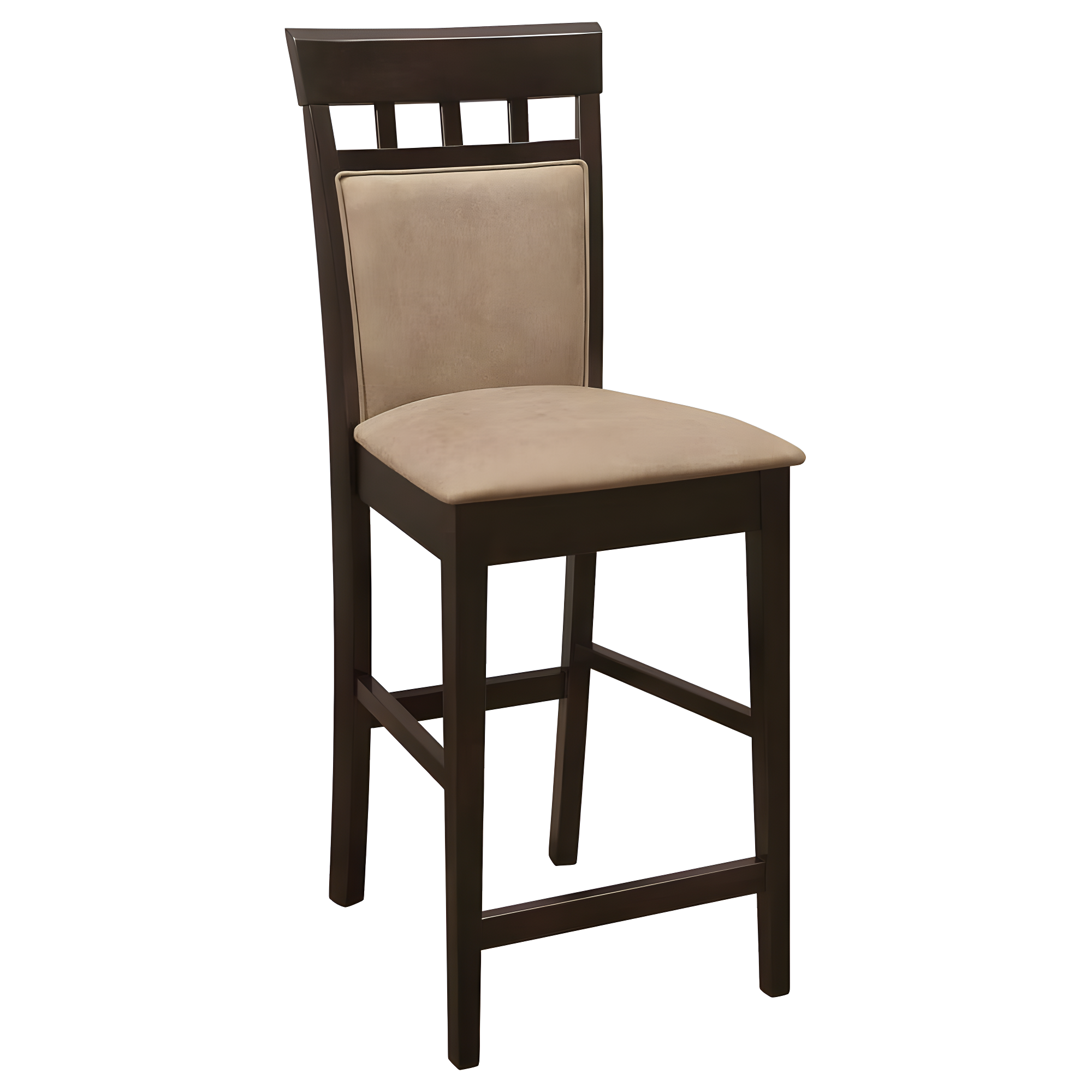 Coaster Upholstered Microfiber Counter Height Stools in Tan