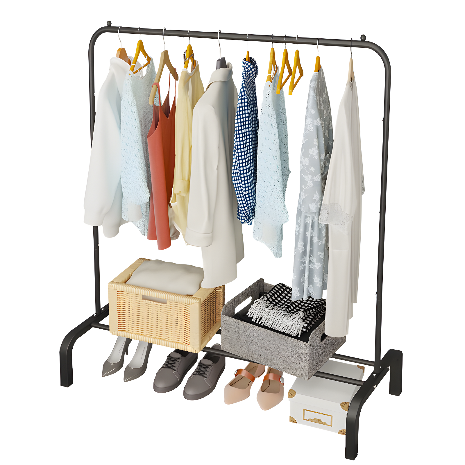 Ninell 43.31'' Iron Clothing Rack