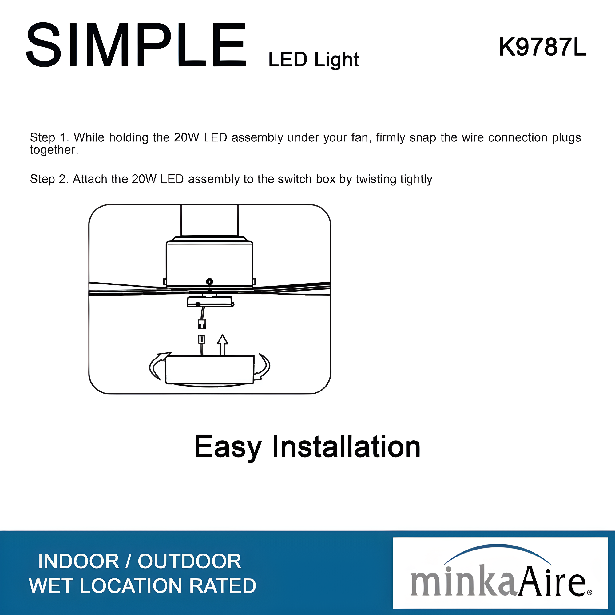 Minka Aire F787 1 - Light LED Ceiling Fan Bowl Light Kit & Reviews | Wayfair