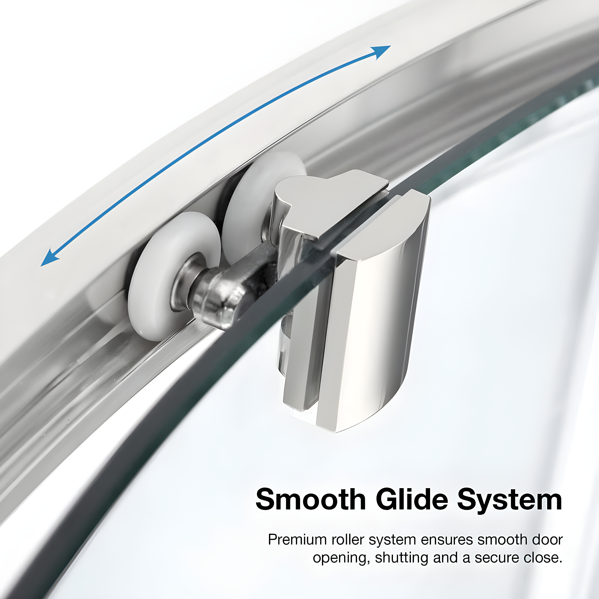 OVE Decors Breeze 35 in. Round Shower Kit w/ Clear, Base