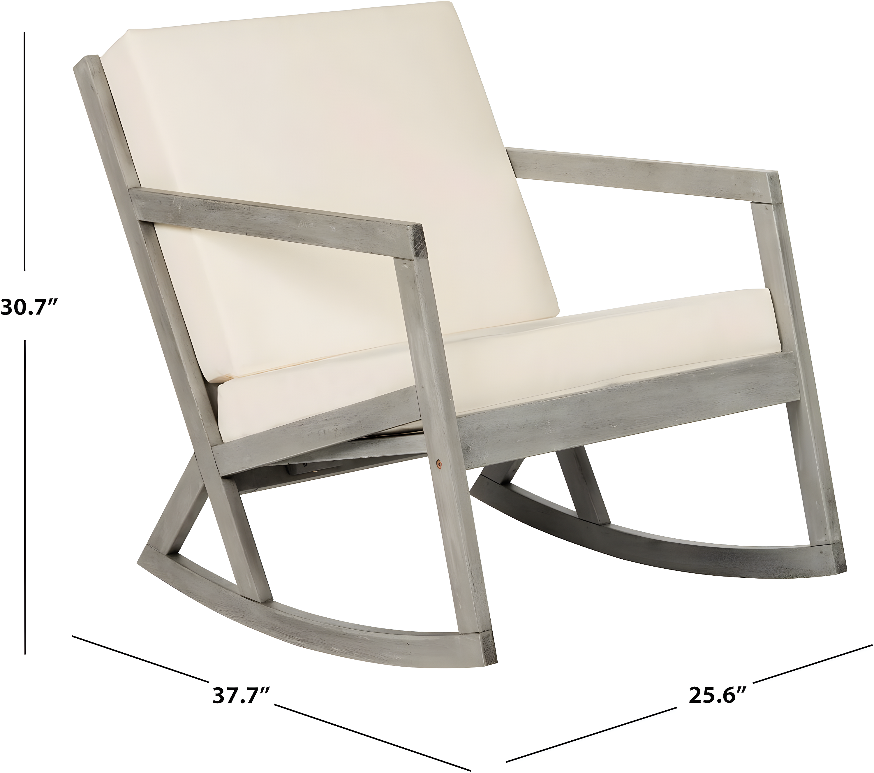 Vernon Rocking Chair - Grey/Beige - Safavieh.