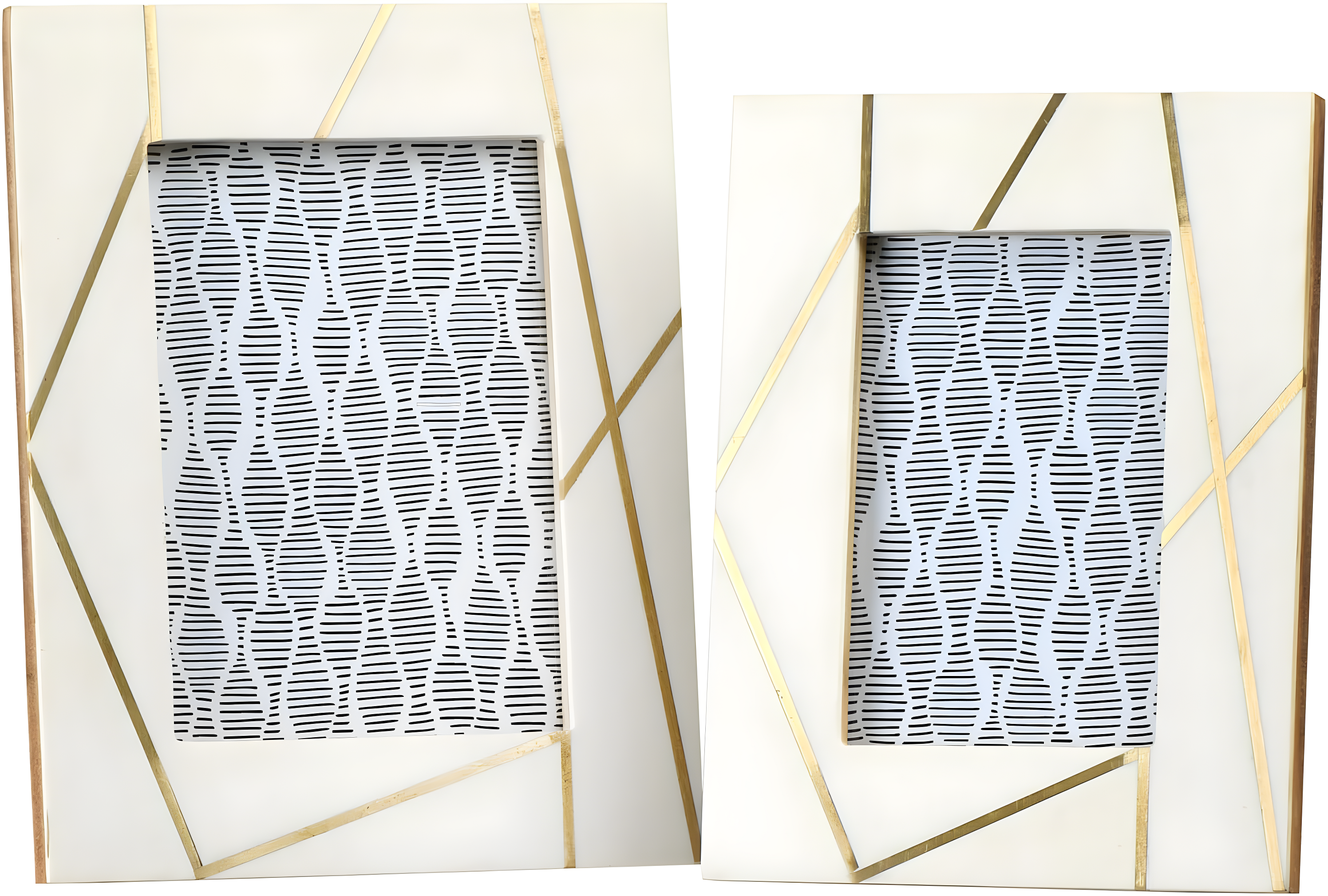 Creative Co-Op Resin Photo Frames, Set of 2 (4x6” and 5x7”)
