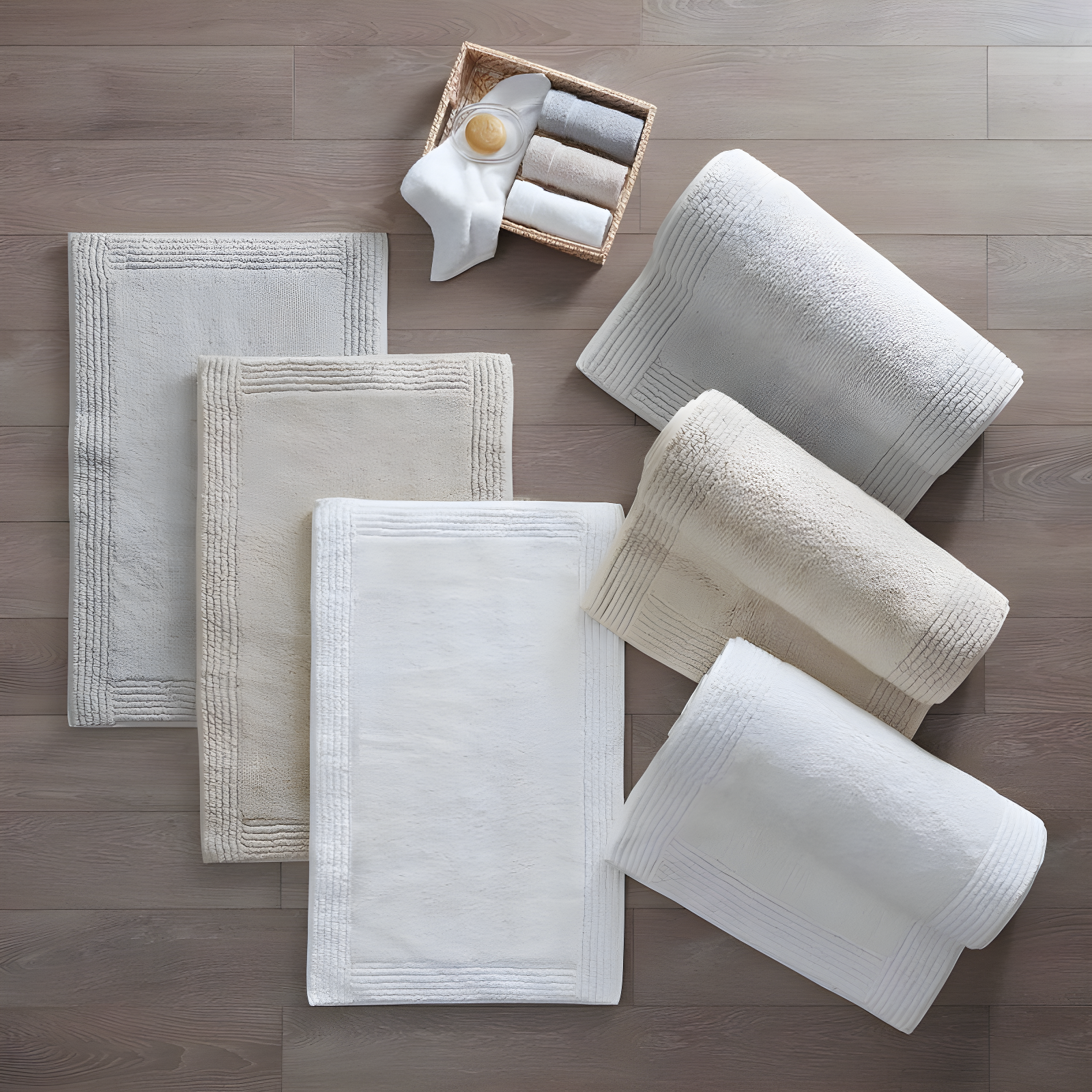 Splendor 100% Cotton Tufted 3000 GSM Reversible Bath Rug