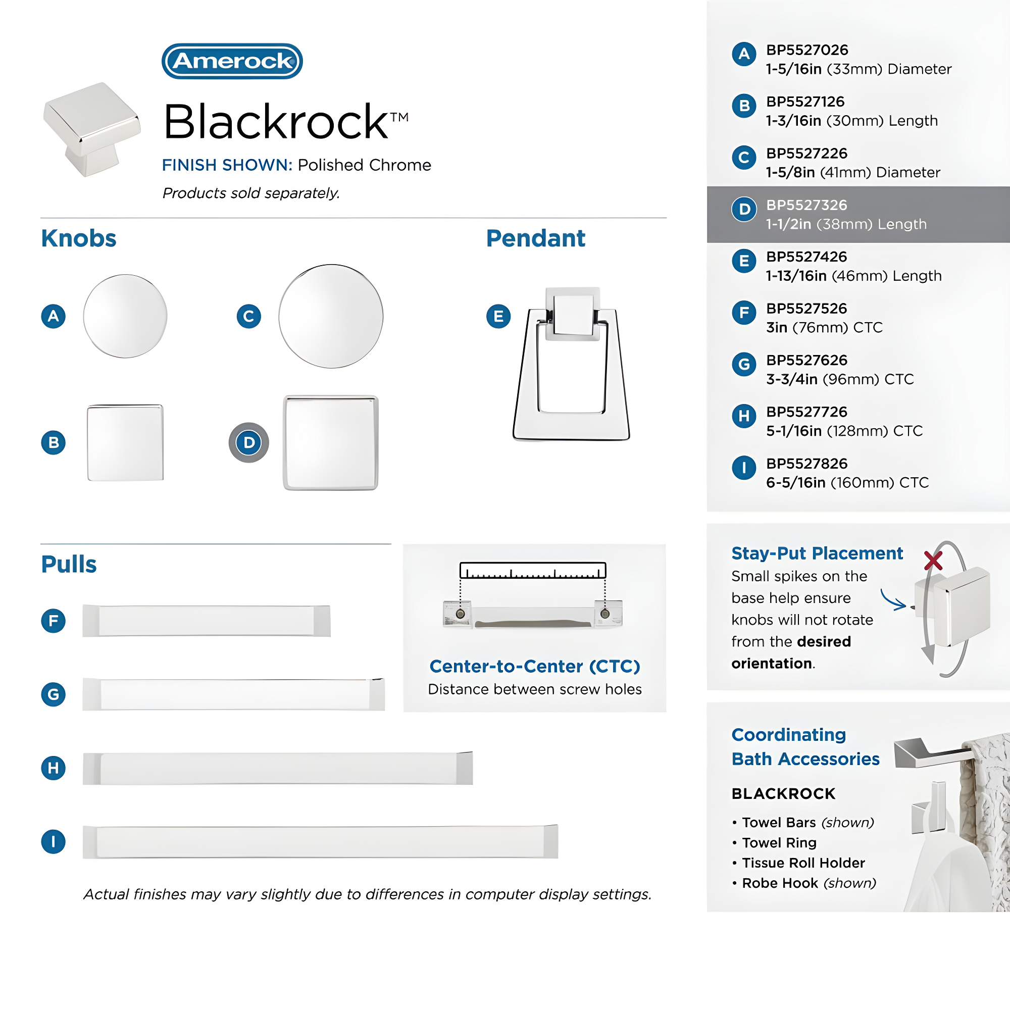 Blackrock Square Knob