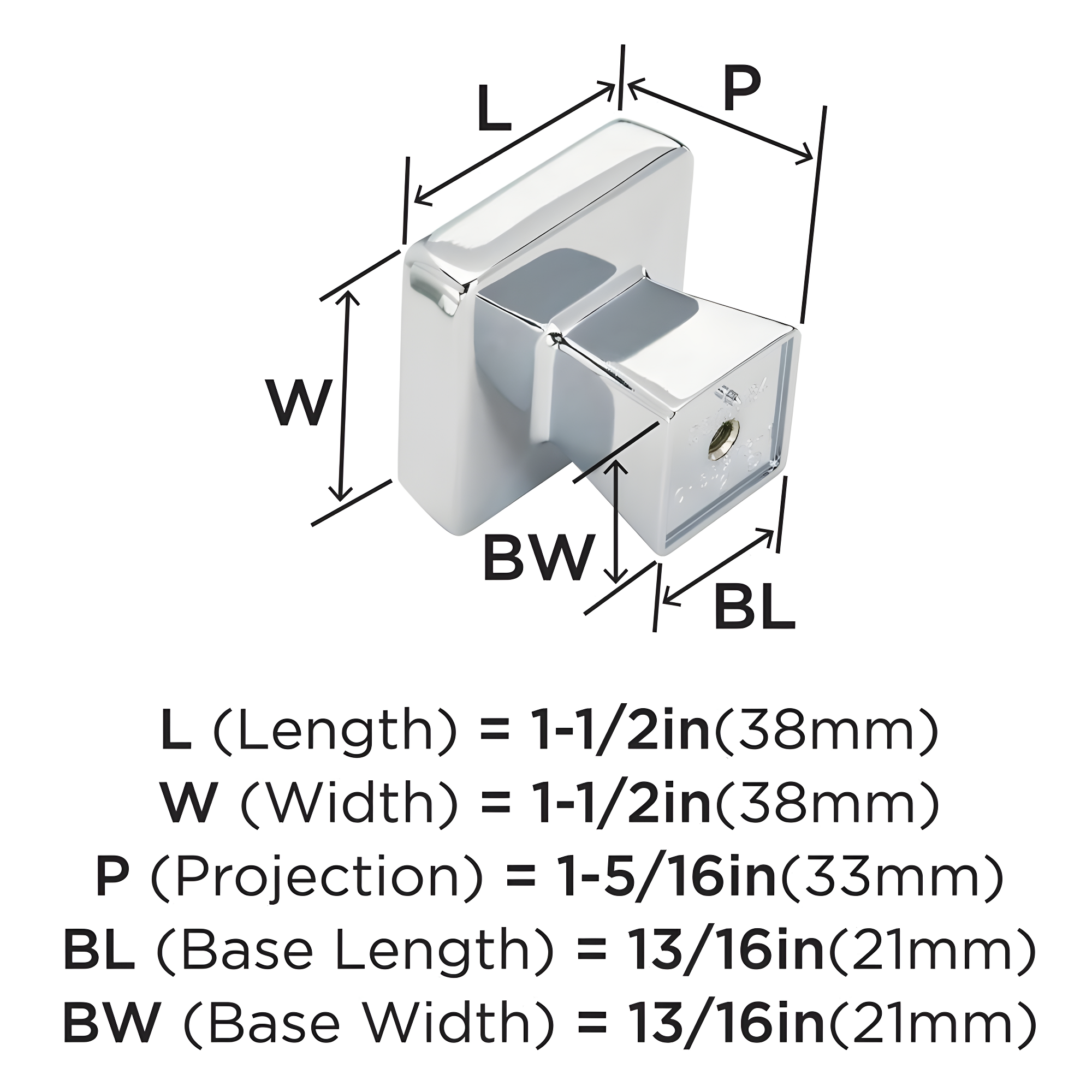 Blackrock Square Knob