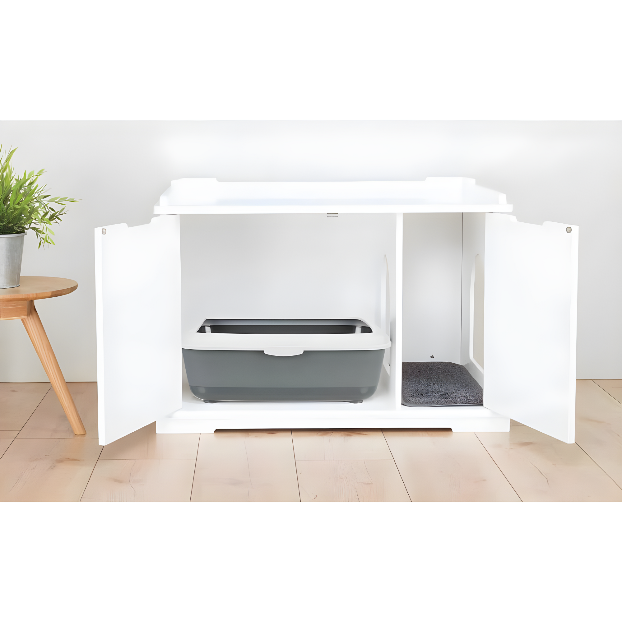 TRIXIE TRIXIE XL Furniture Style Litter Box Enclosure and Pet Home, Hidden Cat Litter Box