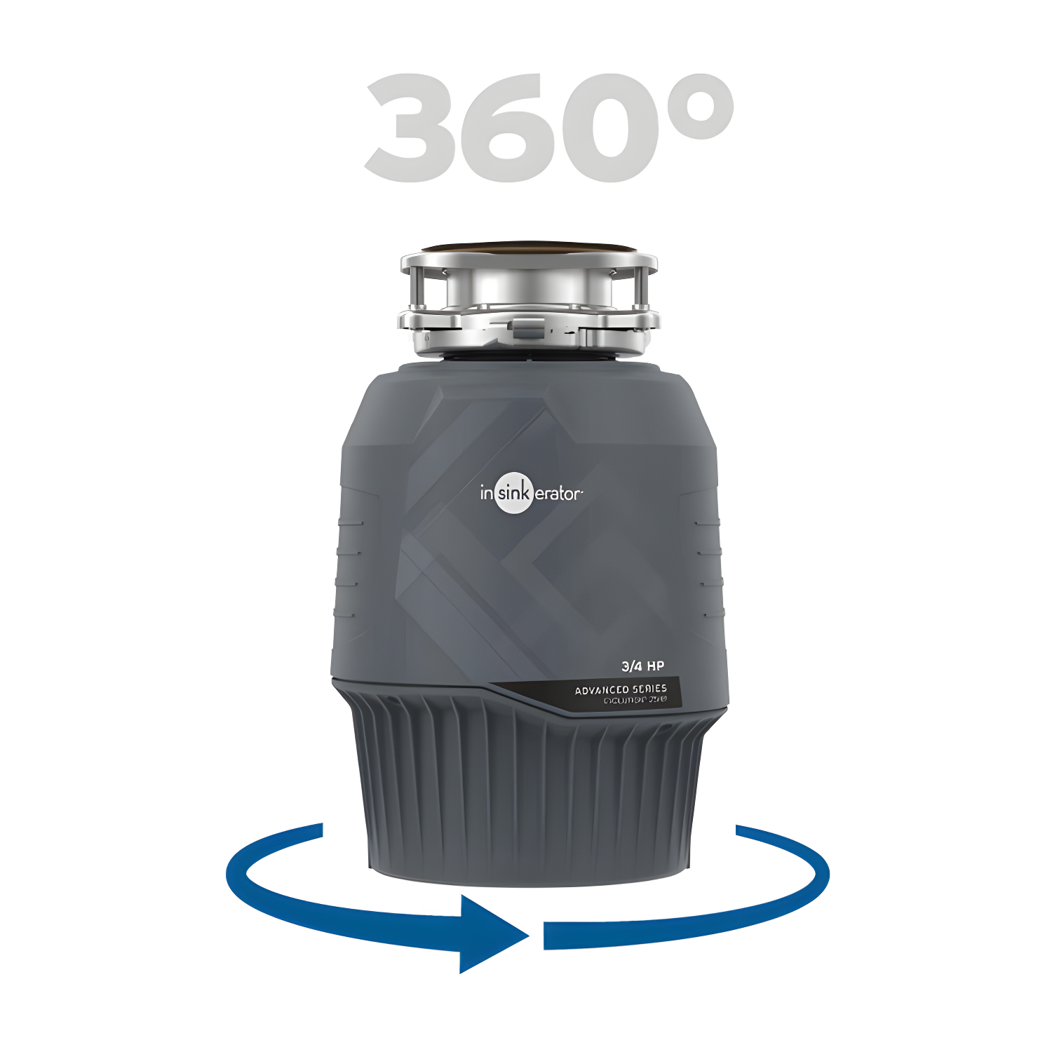 Evolution 0.75HP, 3/4 HP Garbage Disposal, Advanced Series Continuous Feed Food Waste Disposer