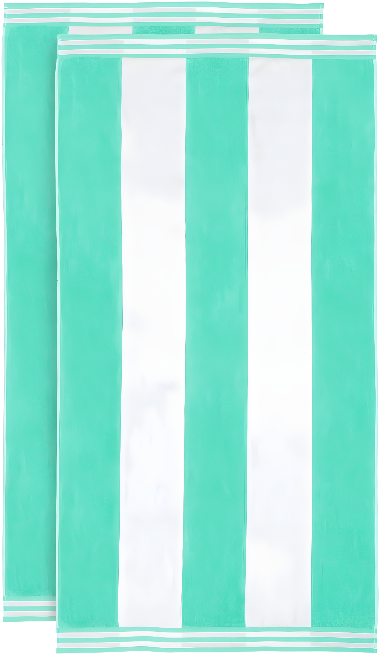 Superior Cotton Striped Oversized Beach Towel, 34" x 64", Mint
