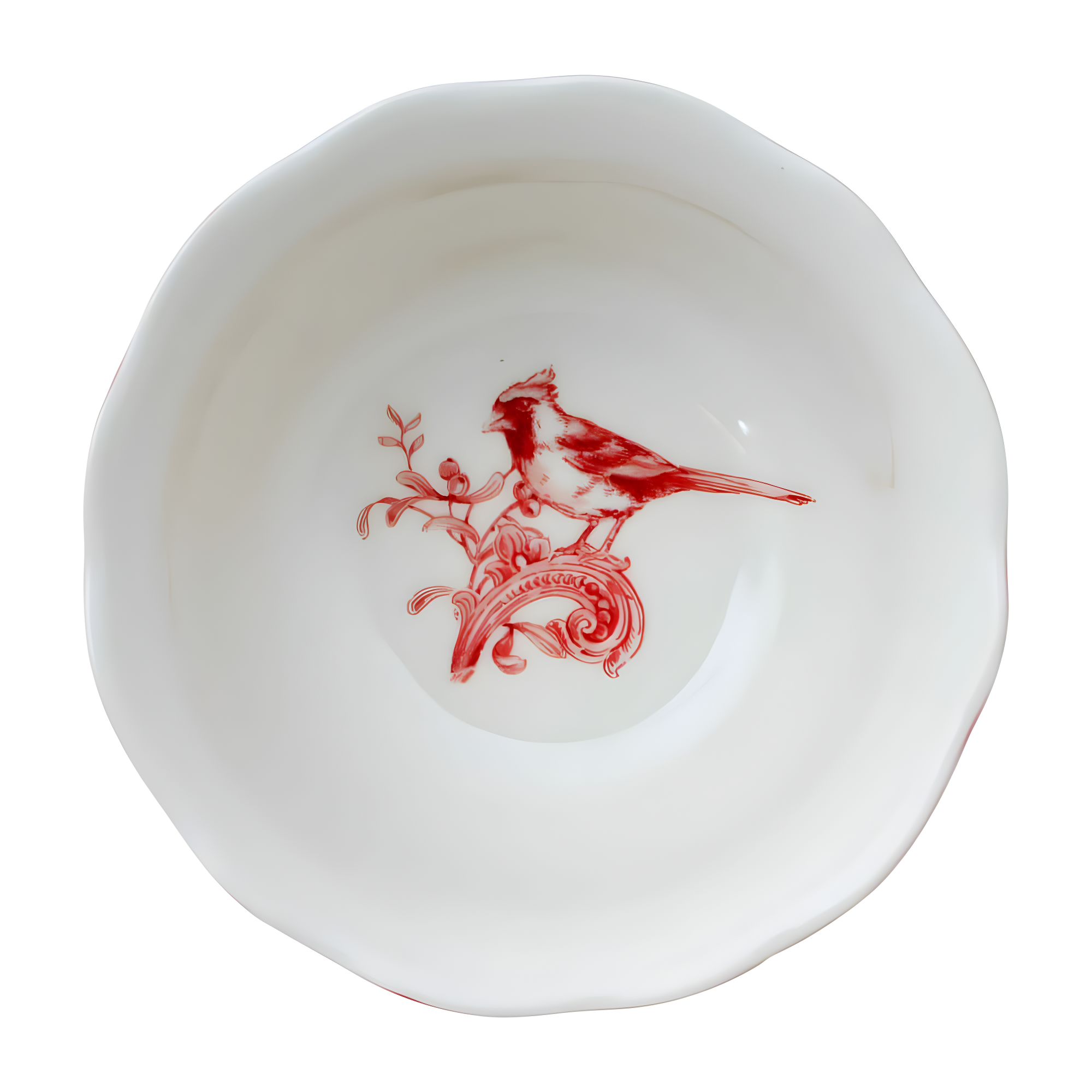 222 Fifth 222 Fifth Christmas Lane Red 16-Piece Porcelain Dinnerware Set - Service For 4, Plates, Bowls & Mugs