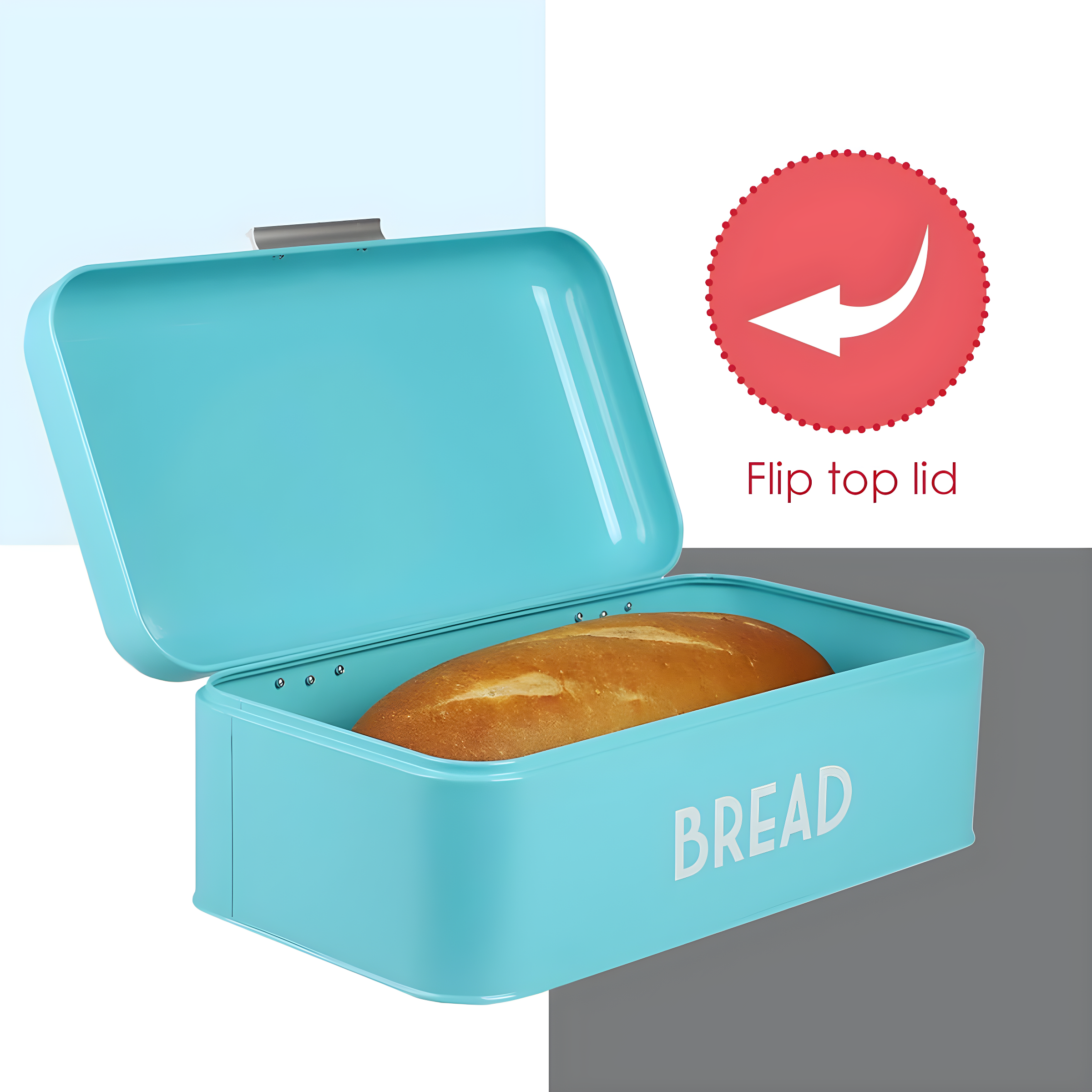 Home Basics Metal Bread Box