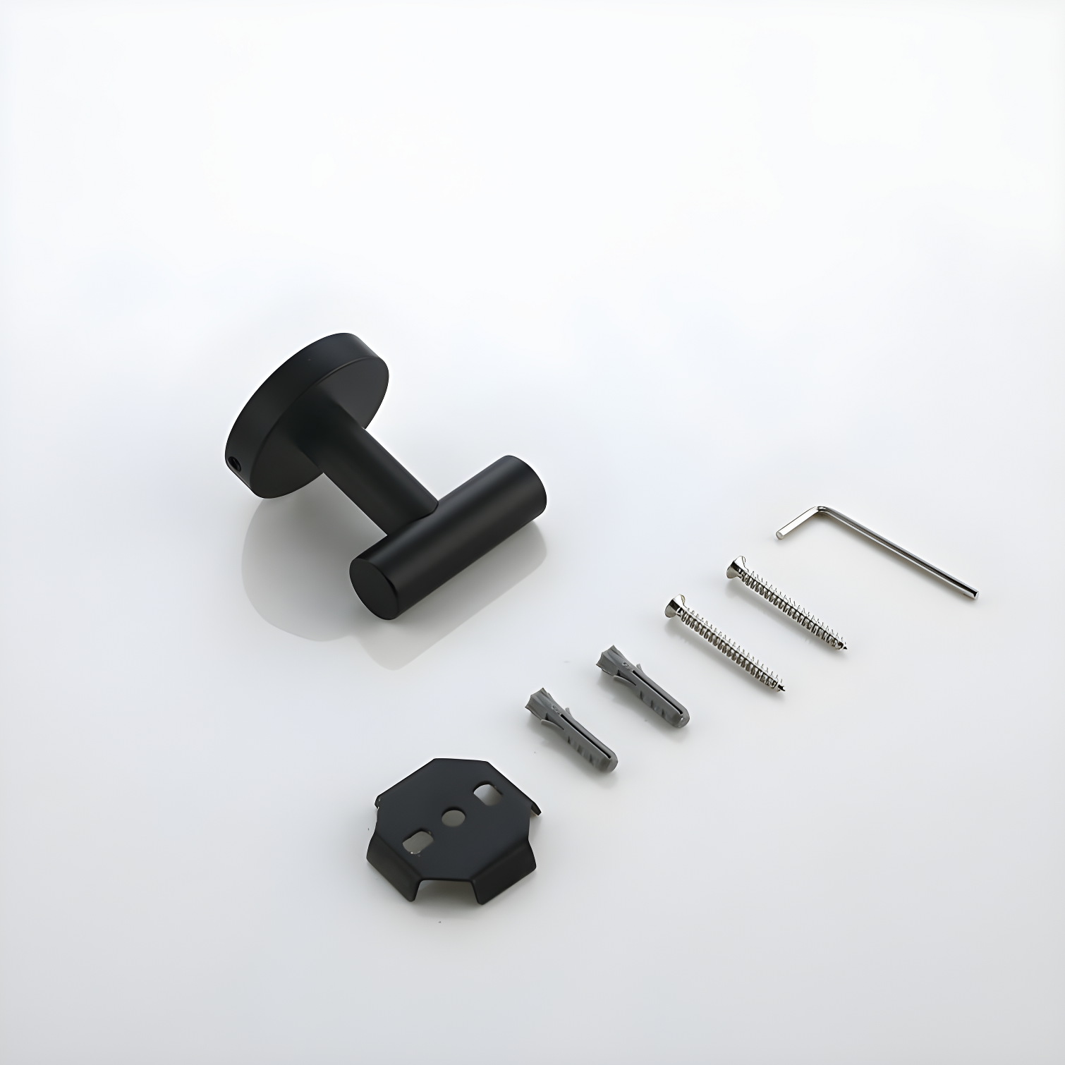Bathroom Stainless Steel Towel Hooks Wall Mounted 4-Pack
