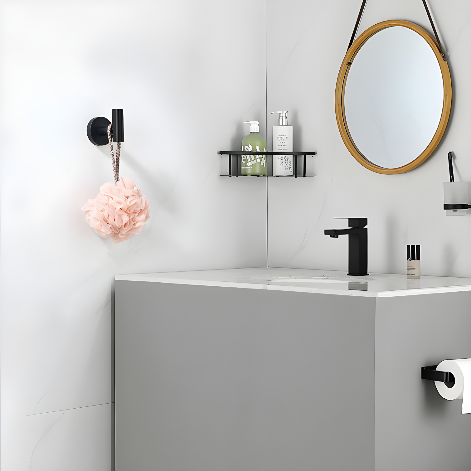 Bathroom Stainless Steel Towel Hooks Wall Mounted 4-Pack