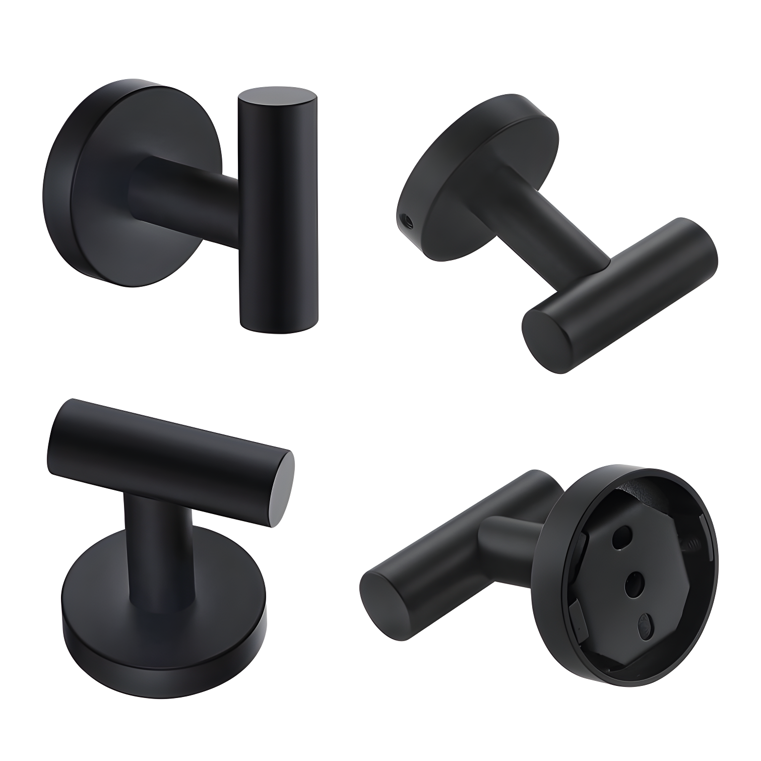 Bathroom Stainless Steel Towel Hooks Wall Mounted 4-Pack