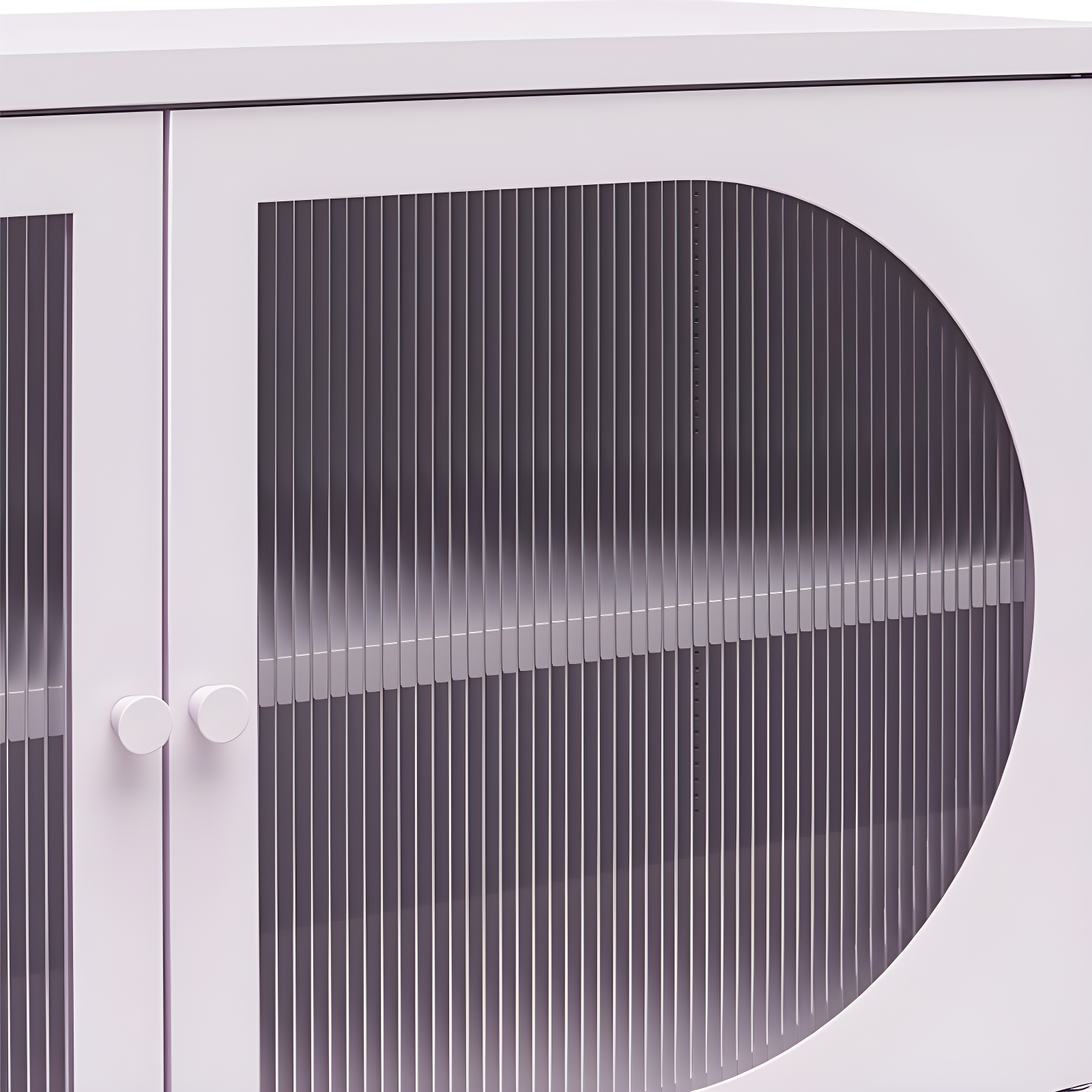 Luna 25.2'' Tall Accent Cabinet with Fluted Glass
