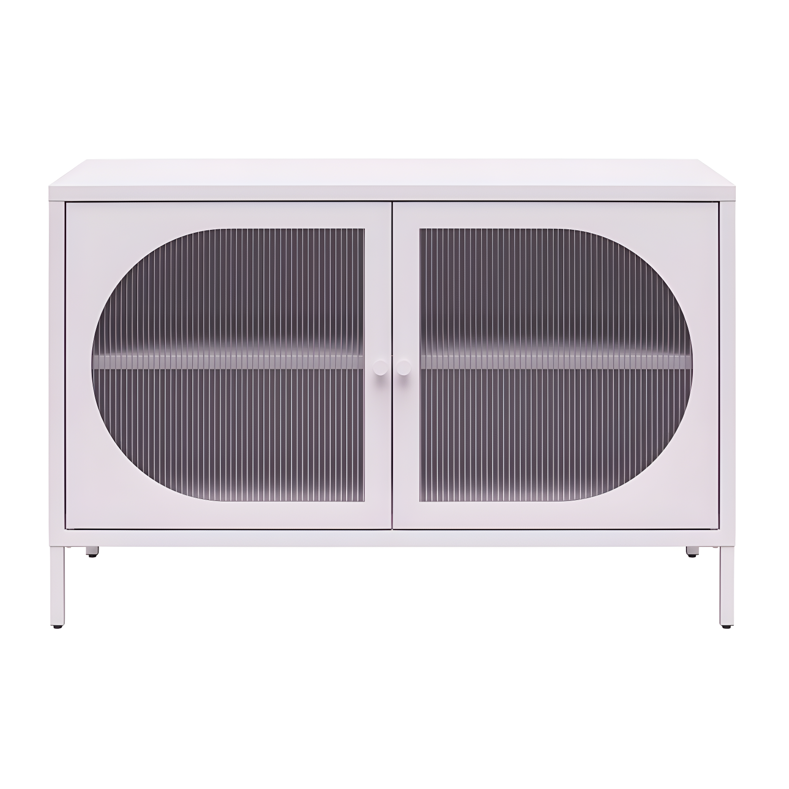Luna 25.2'' Tall Accent Cabinet with Fluted Glass