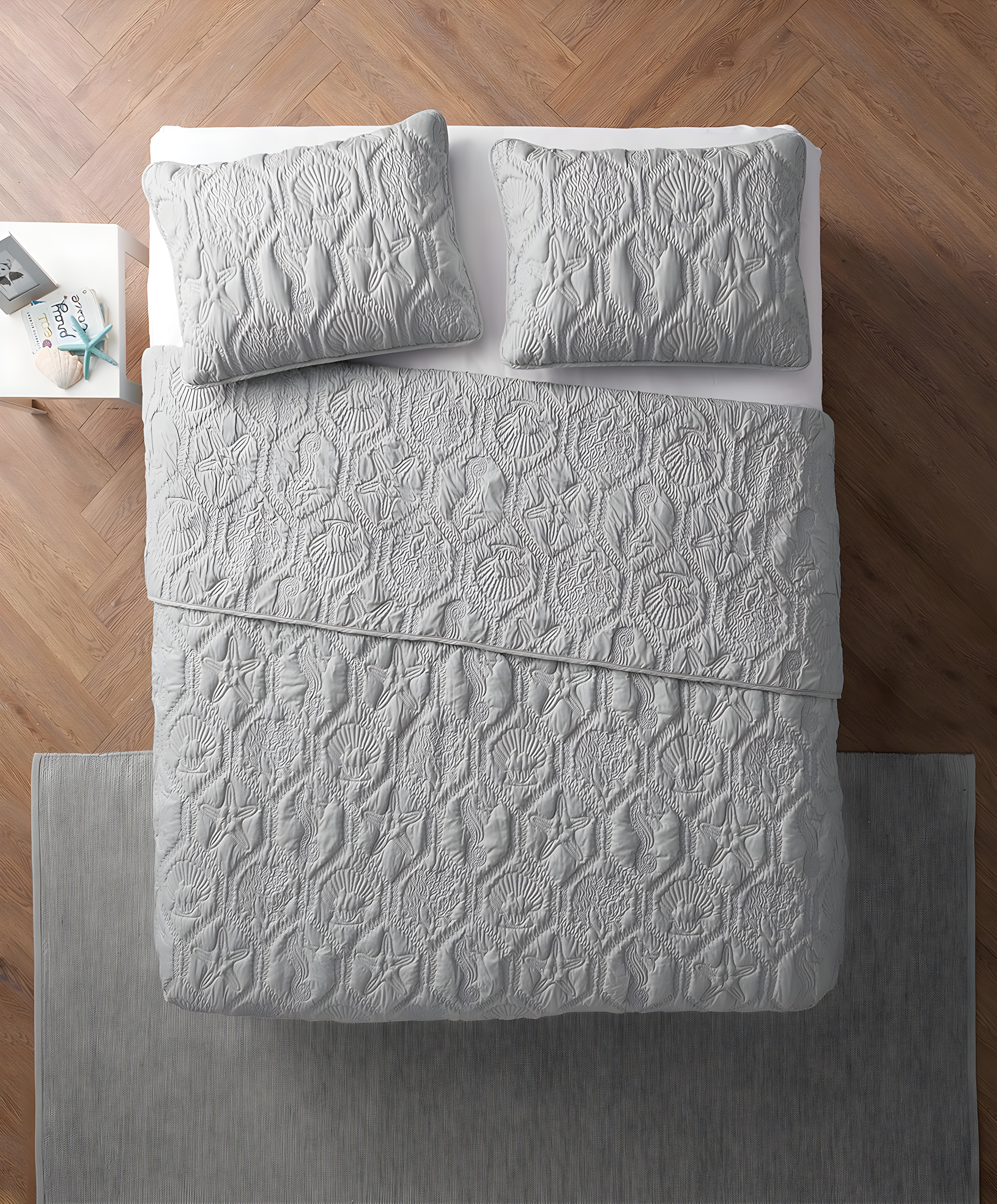 VCNY Shore 3-Piece Embossed Quilt Set