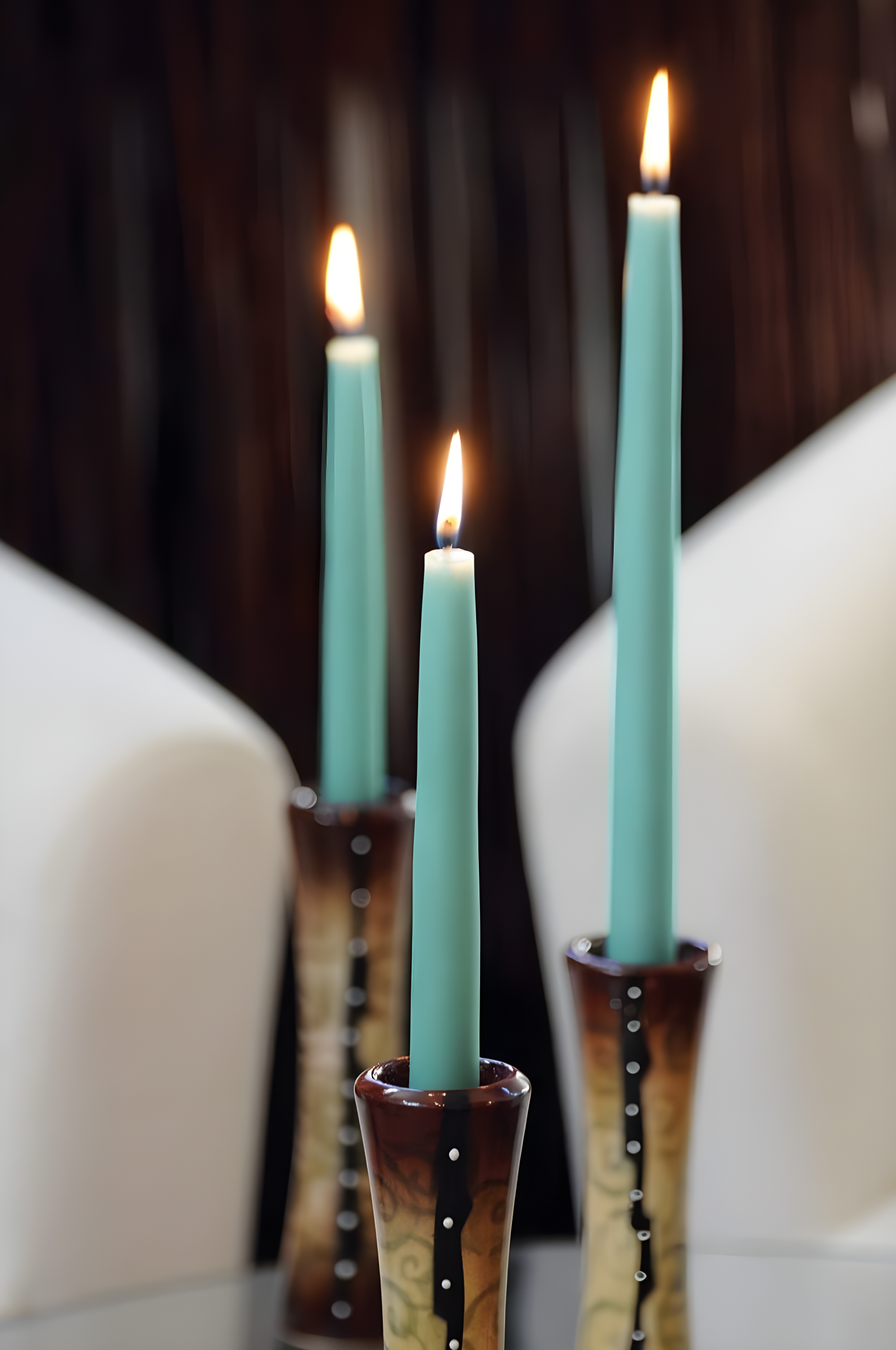 12 Piece Unscented Taper Candle Set