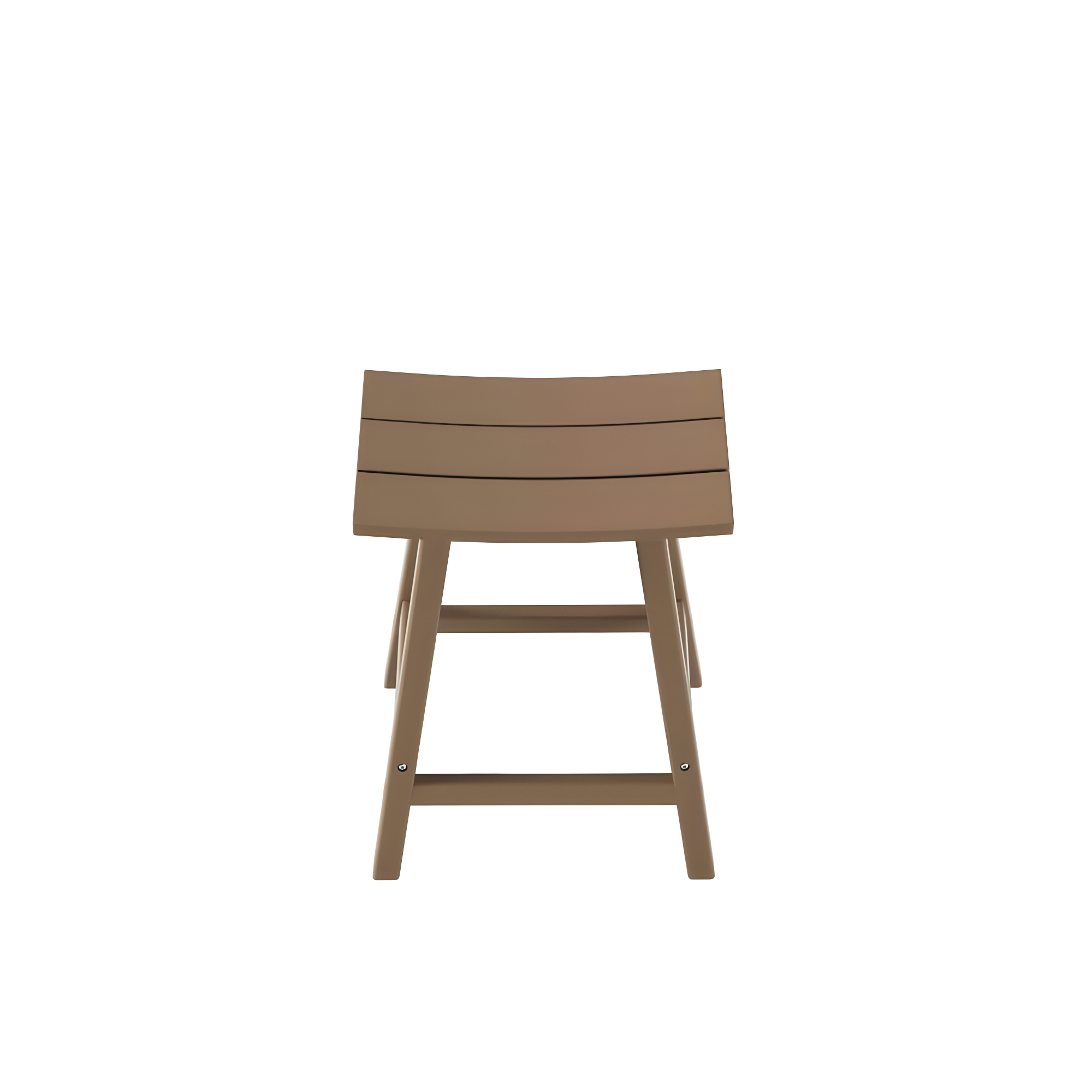 Polytrends Laguna Hdpe All Weather Outdoor Patio 24" Saddle Seat Counter Stool (Set Of 2) Weathered Wood Glam
