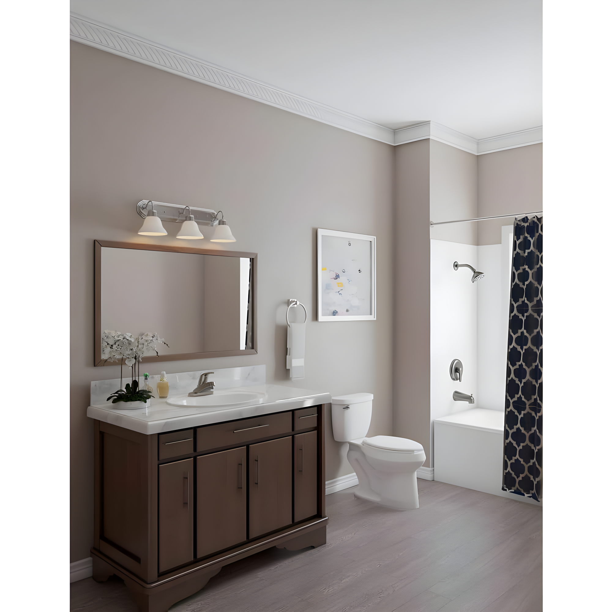 Design House 539163 Millbridge Wall-Mounted Towel Ring for Bathroom, Satin Nickel Finish