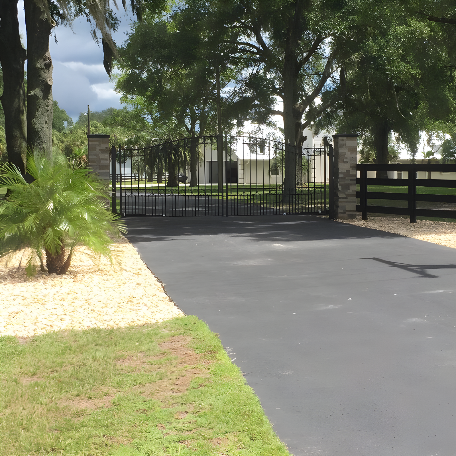 ALEKO Steel Dual Swing Driveway Gate - PRAGUE Style