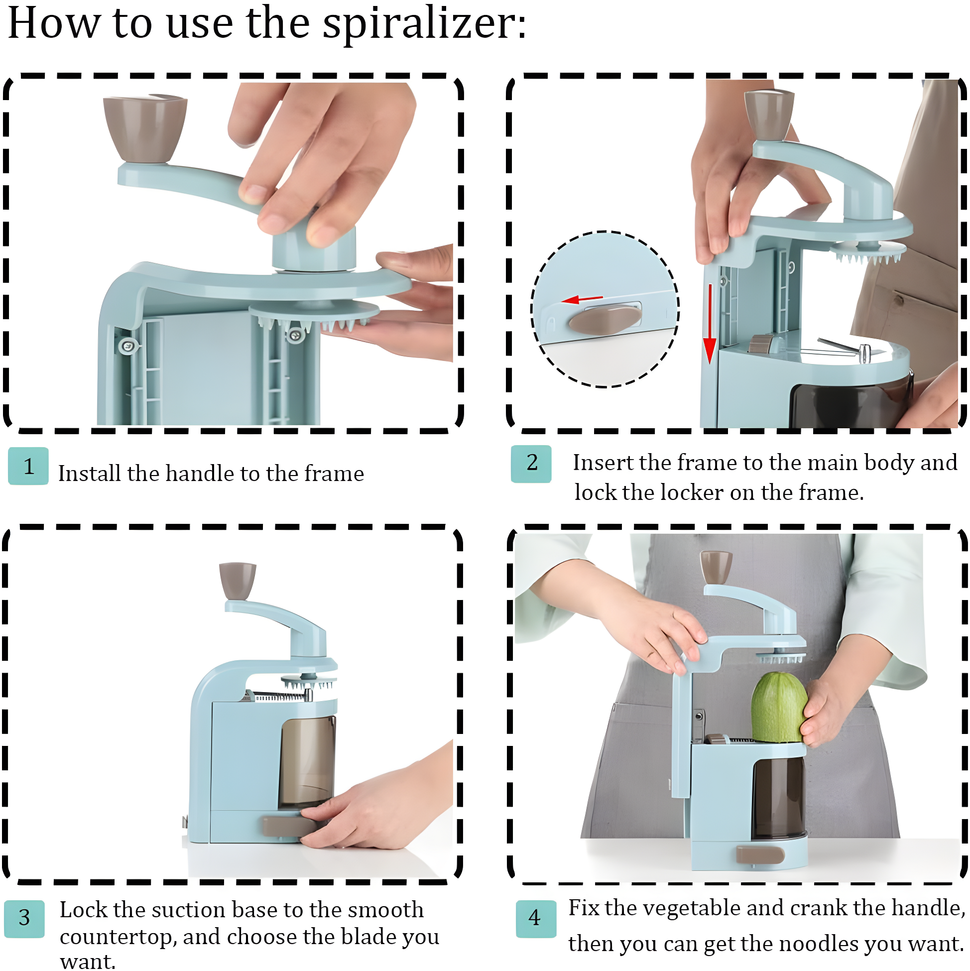 BTERAZ Manual Pasta Maker