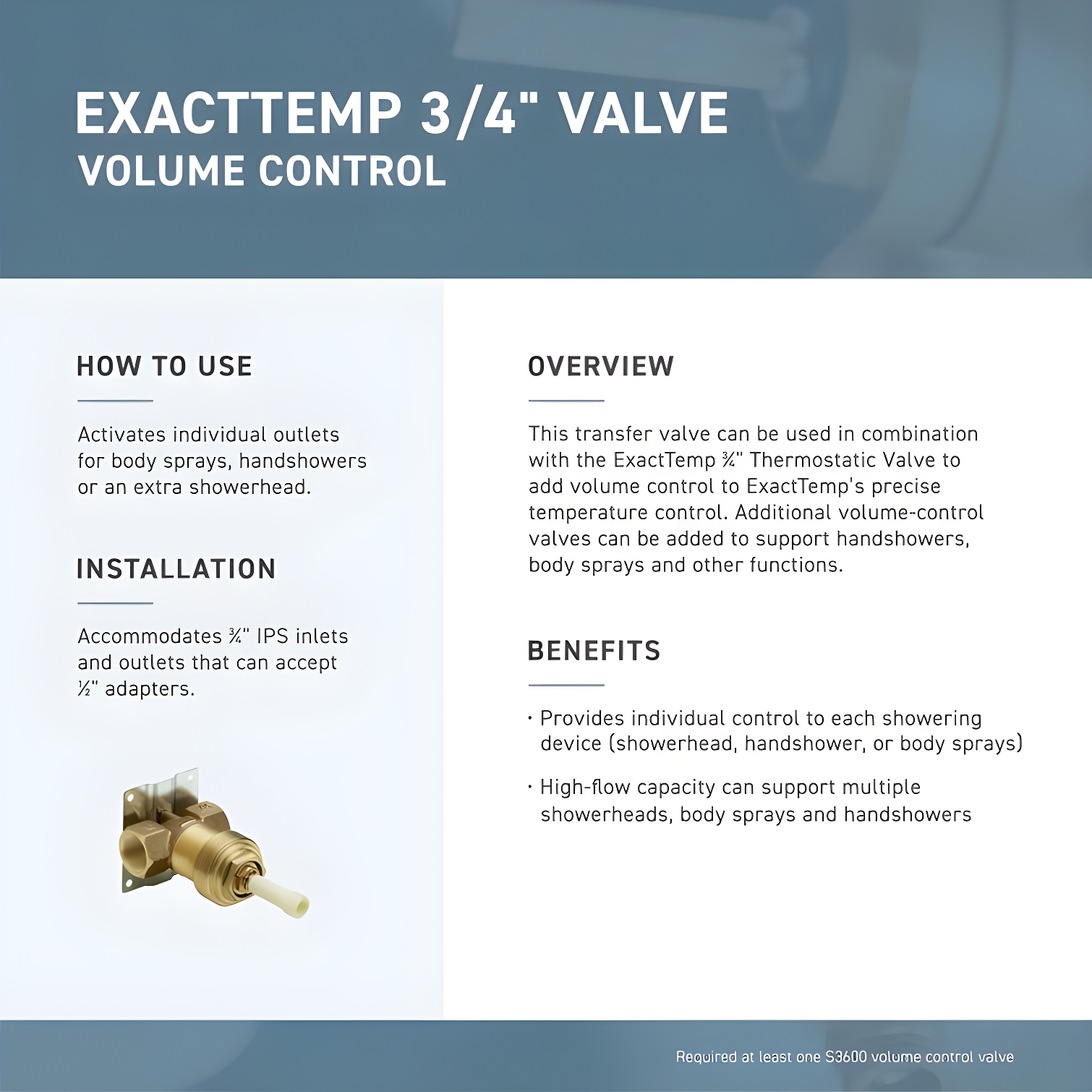 Align Volume Control Tub/Shower Trim Kit without Valve