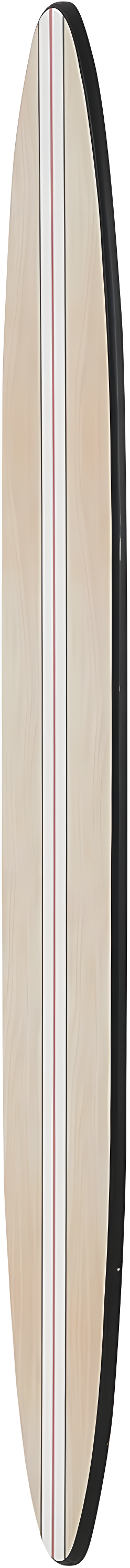 Storied Home Lacquered Wood Surfboard Wall Decor with White/Red Striped Hangs Vertical or Horizontal: Modern Abstract Art