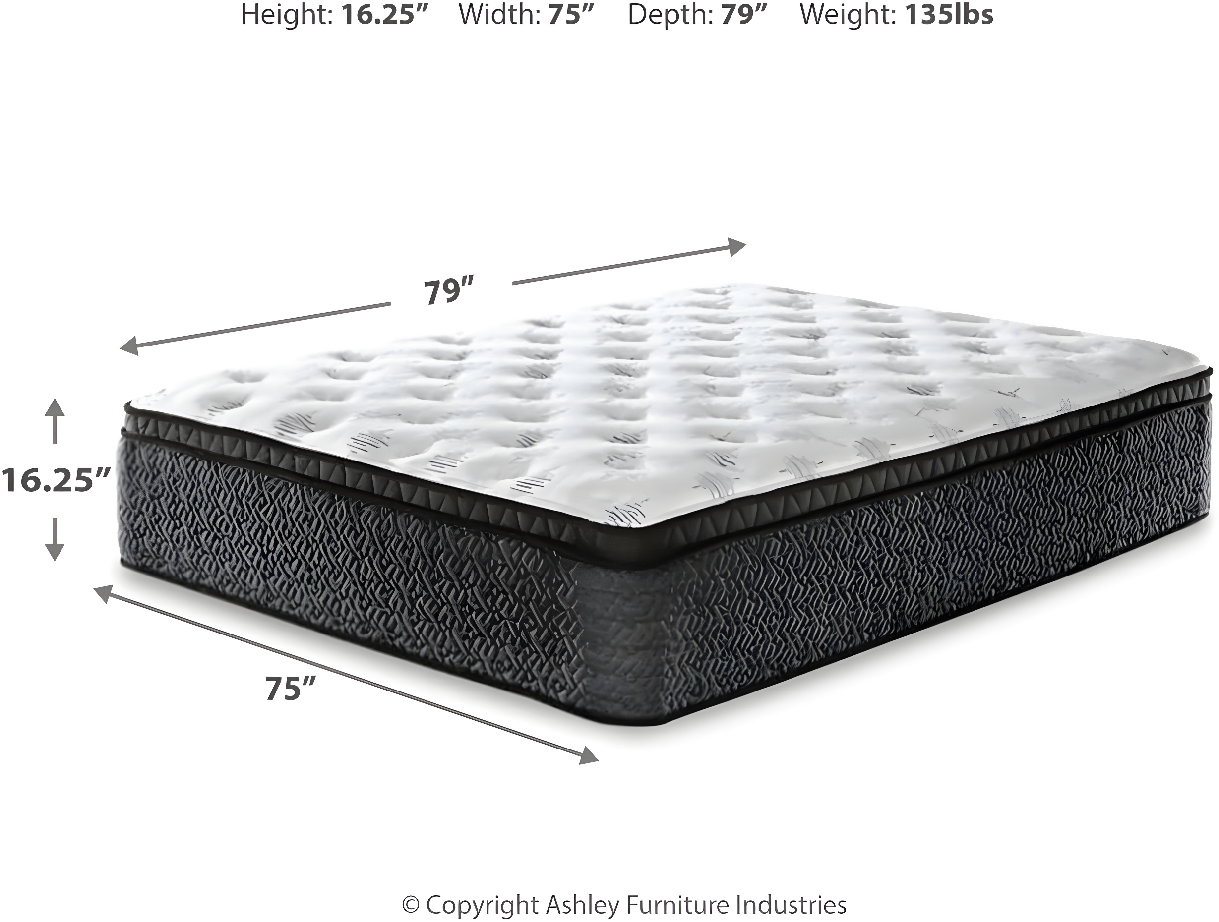 Signature Design by Ashley Ultra Luxury 16.2" Plush Hybrid Mattress
