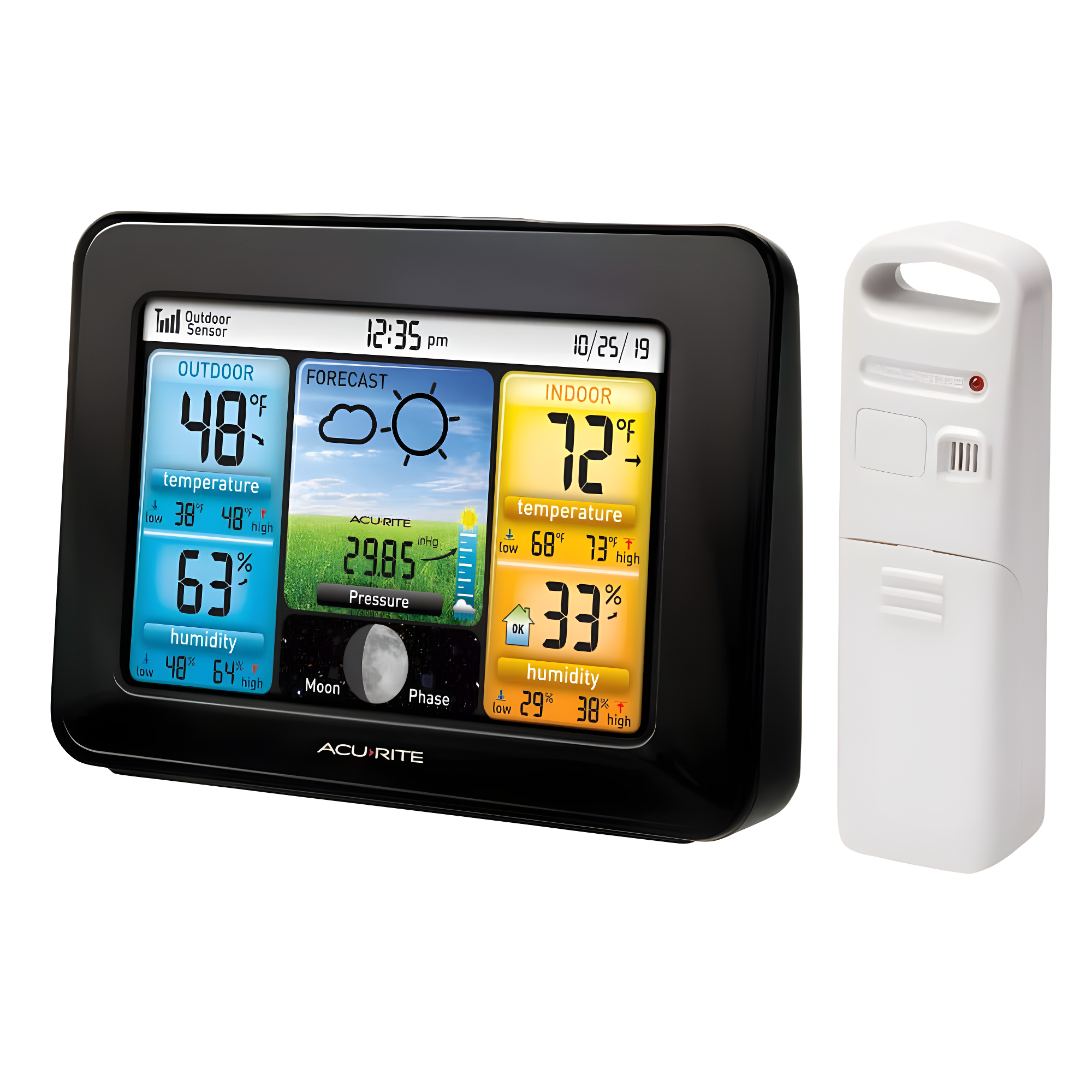 AcuRite Weather Station Forecaster with Color Display for Temperature, Humidity, Hyperlocal Forecast, and Built-In Barometer (02077M) & Reviews | Wayfair