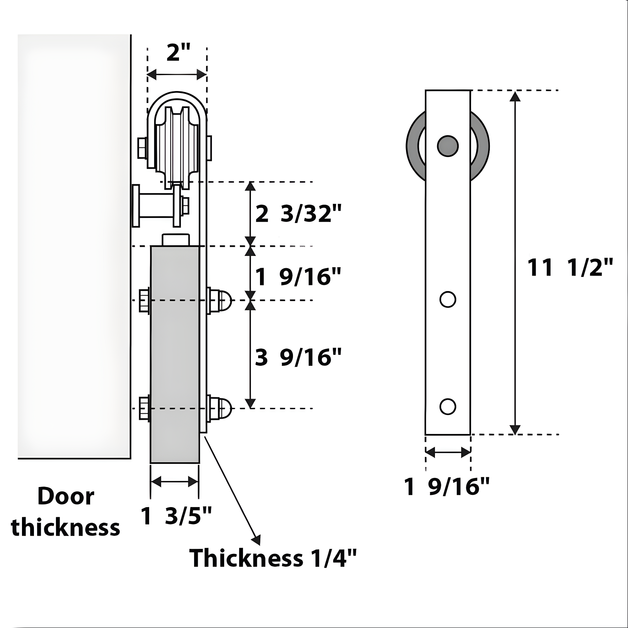 SARTODOORS Quadro Frosted Glass Barn Doors with Installation Hardware Kit