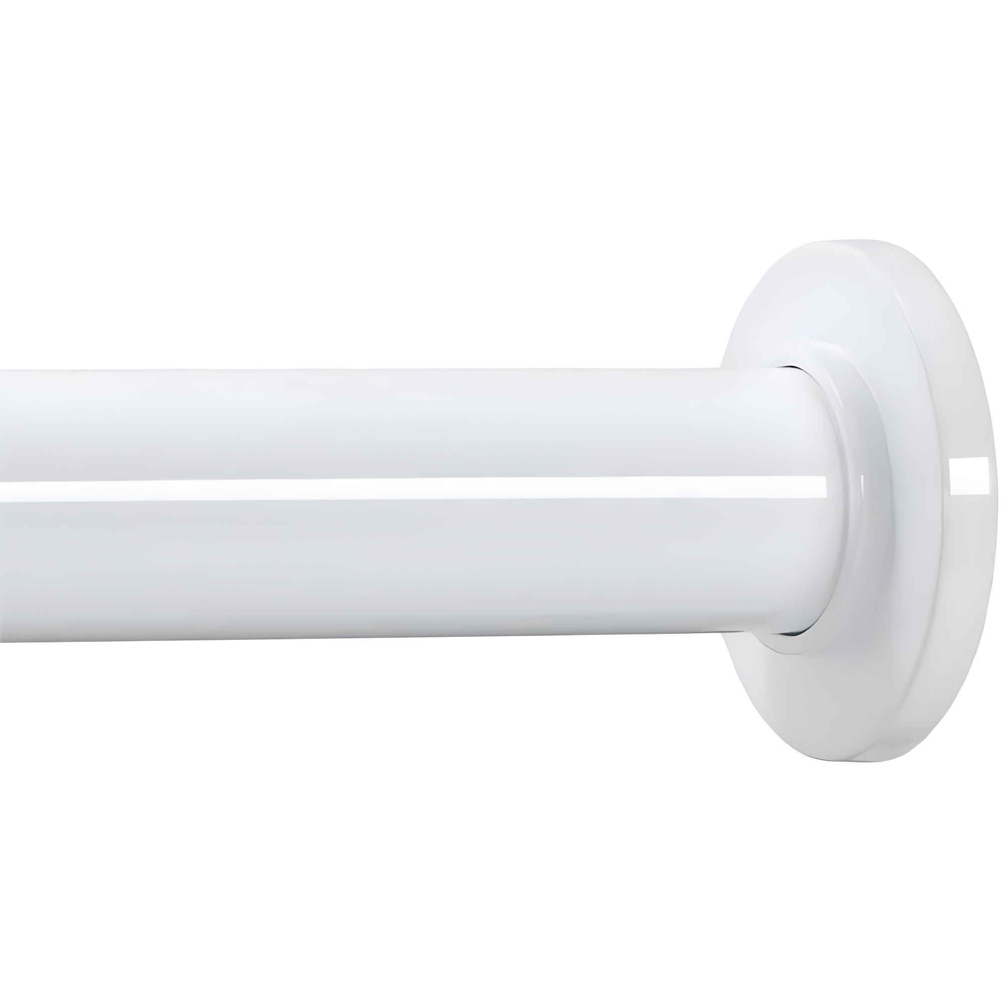 Ivilon Tension Curtain Rod - Hexagonal Spring Tension Rod for Windows or Shower, 24 to 36 Inch, White
