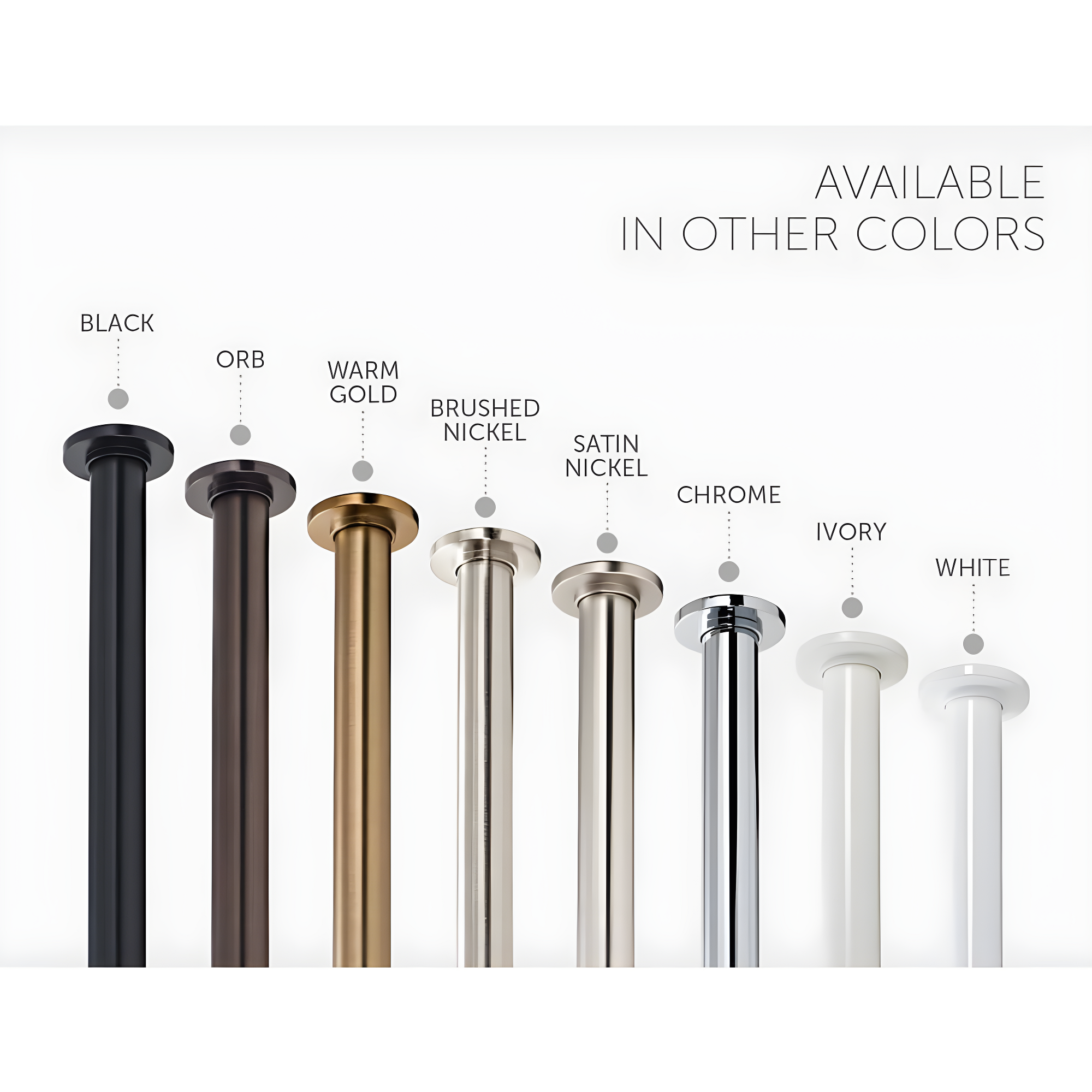 Ivilon Tension Curtain Rod - Hexagonal Spring Tension Rod for Windows or Shower, 24 to 36 Inch, White