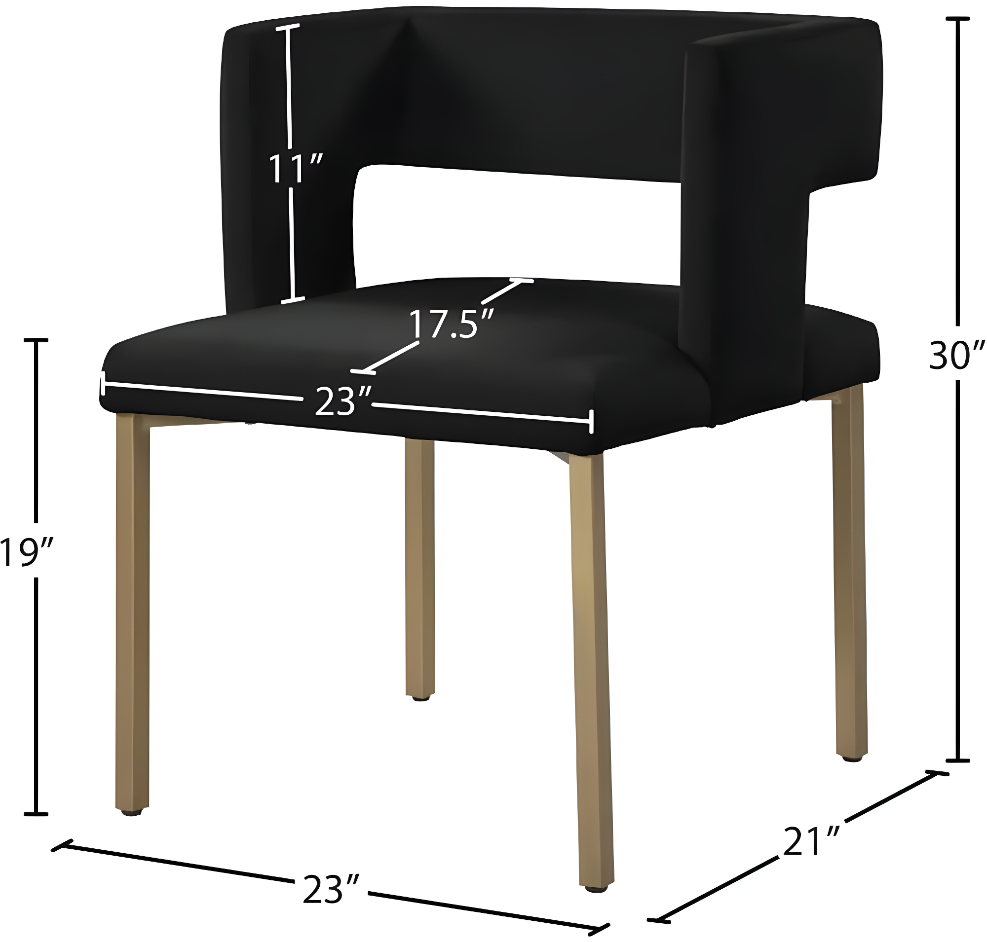 Inga 19'' H Velvet Upholstered Side Chair
