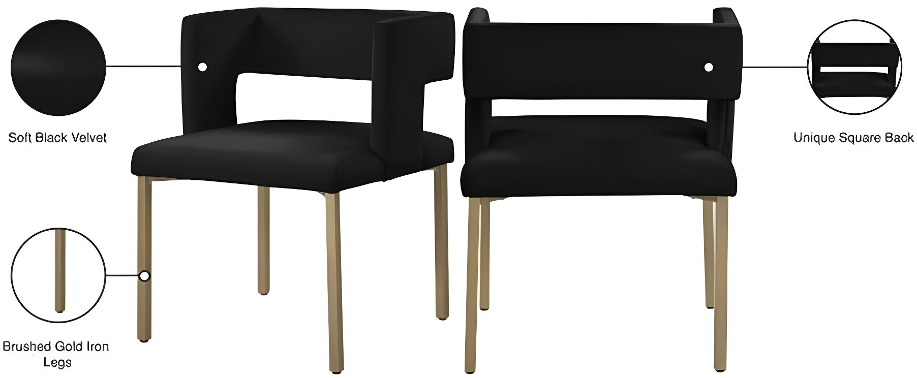 Inga 19'' H Velvet Upholstered Side Chair