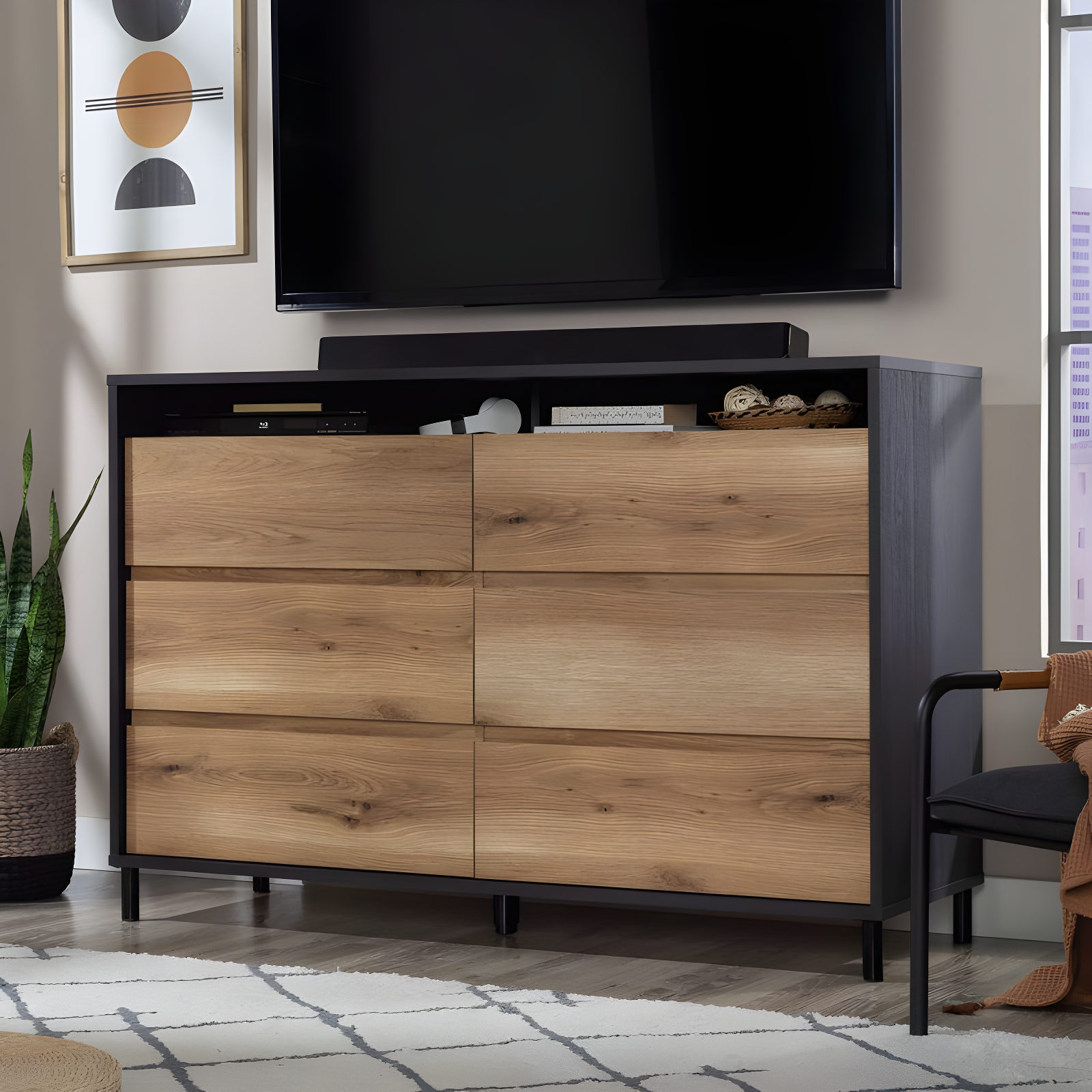 Alexander 6-Drawer Wood Dresser