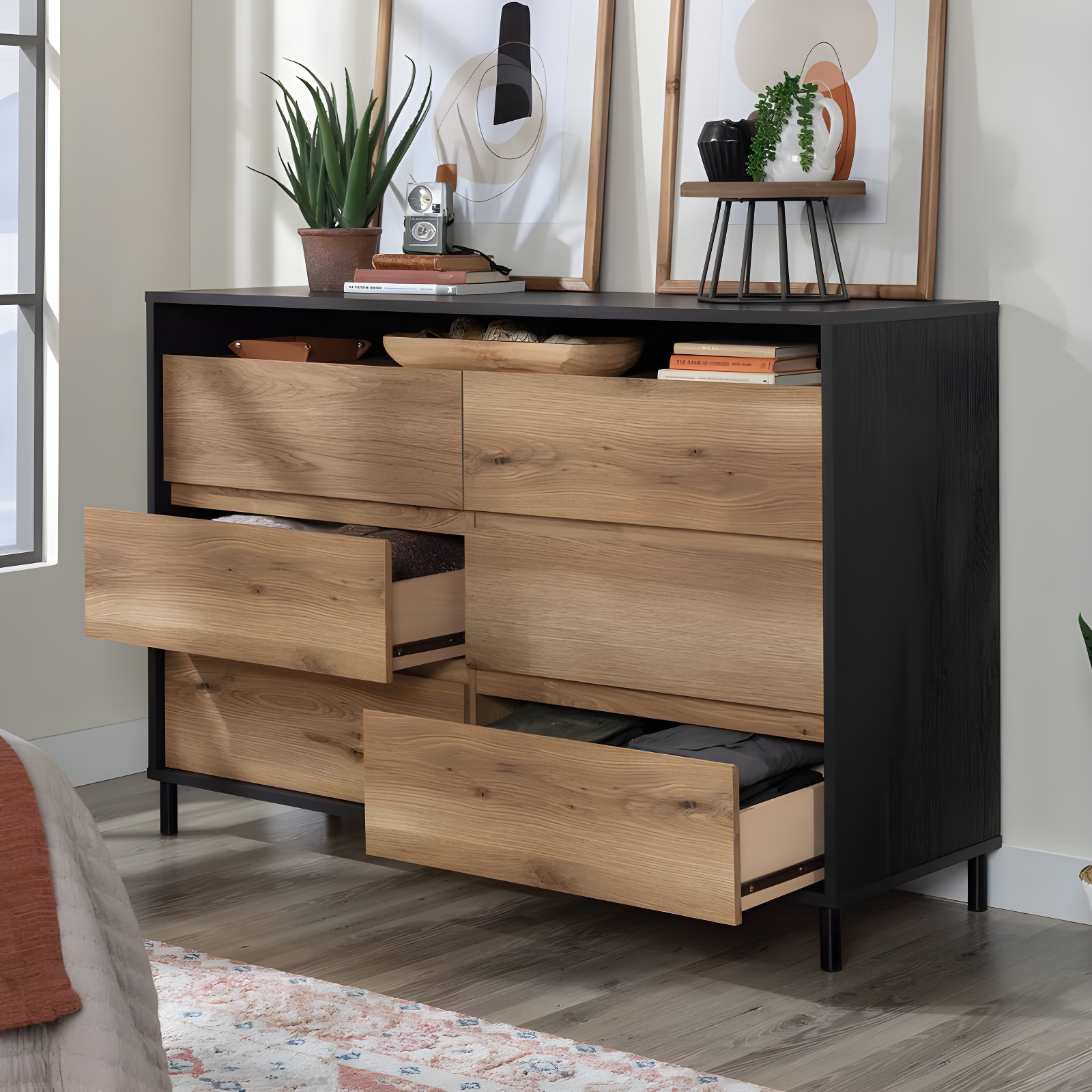 Alexander 6-Drawer Wood Dresser