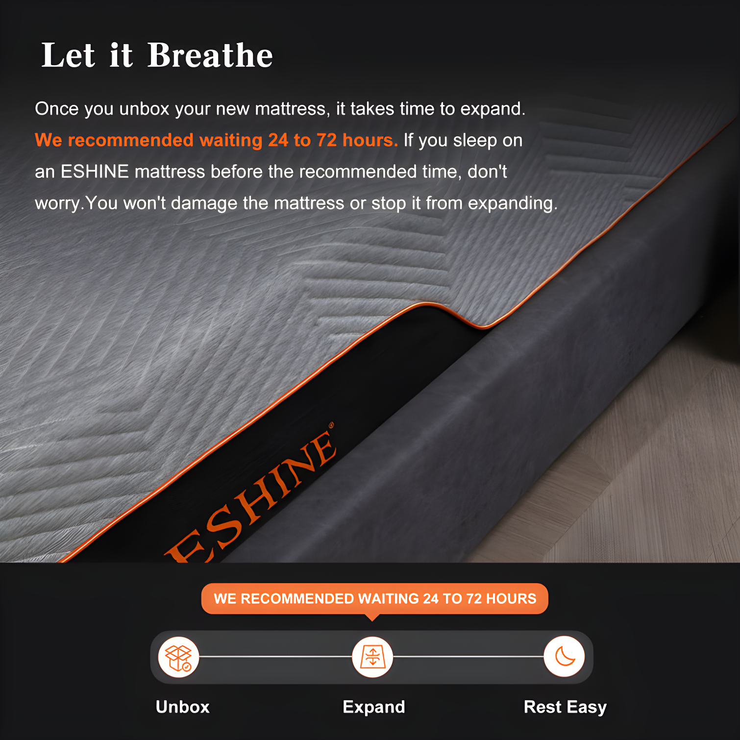 ESHINE 3100 Series Adjustable Bed with 14 Inch Ultra-Plush Black Mattress