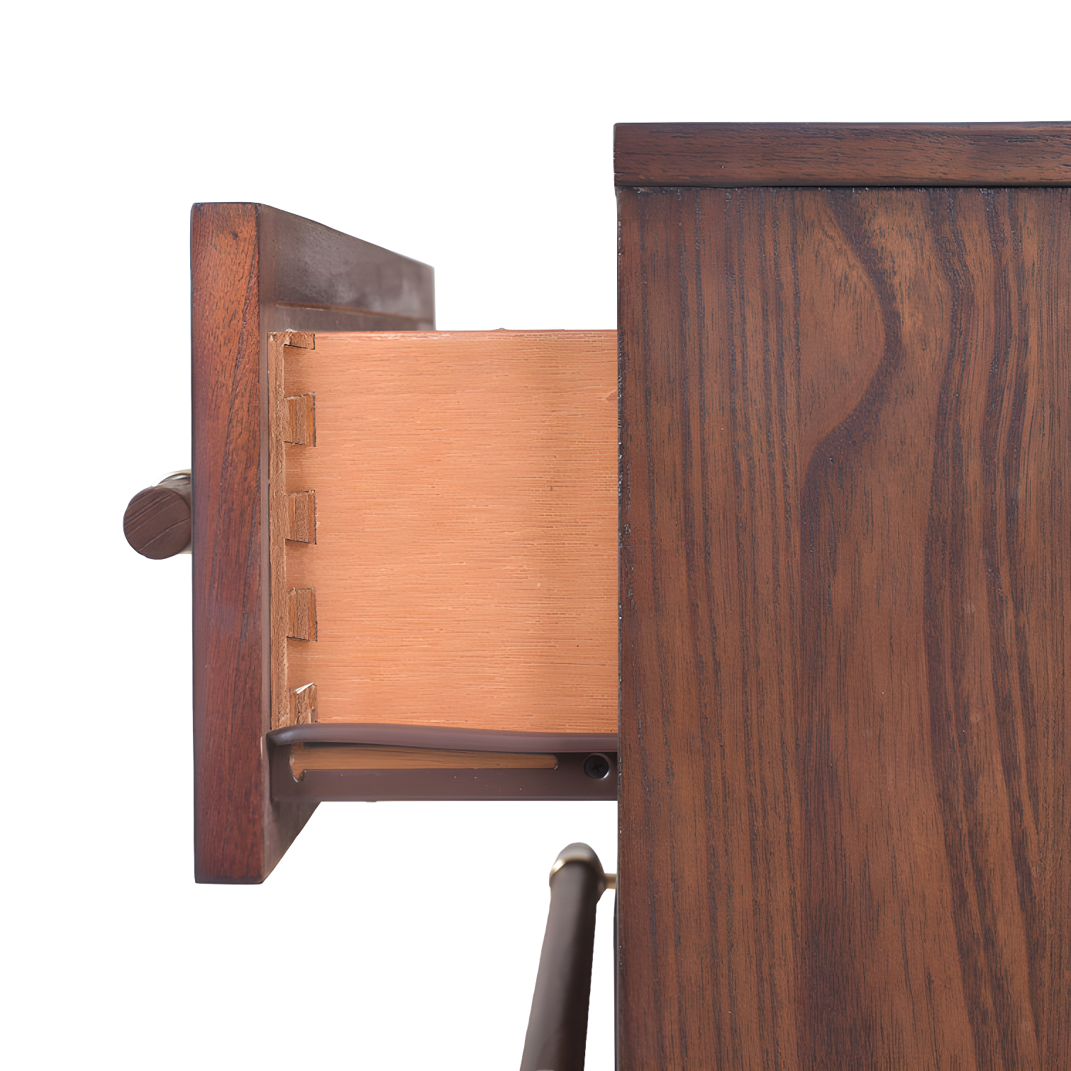 Hopper Studio Hopper Studio Sophia Solid Wood 2-Drawer Rattan Nightstand, Stylish Storage For Modern Homes