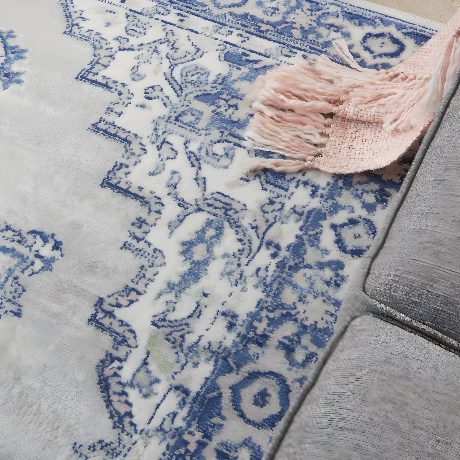 Nourison Whimsicle WHS03 Indoor only Area Rug - Grey Blue 6' x 9'