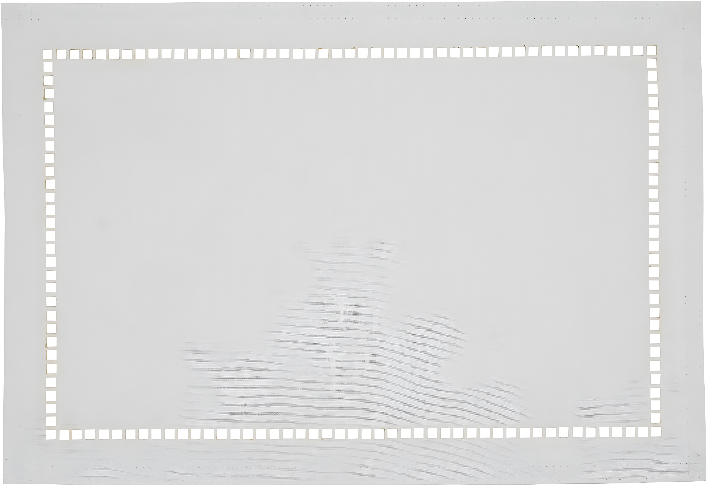 Saro Lifestyle Placemats With Laser-Cut Hemstitch Design, White, (Set of 4 pcs)