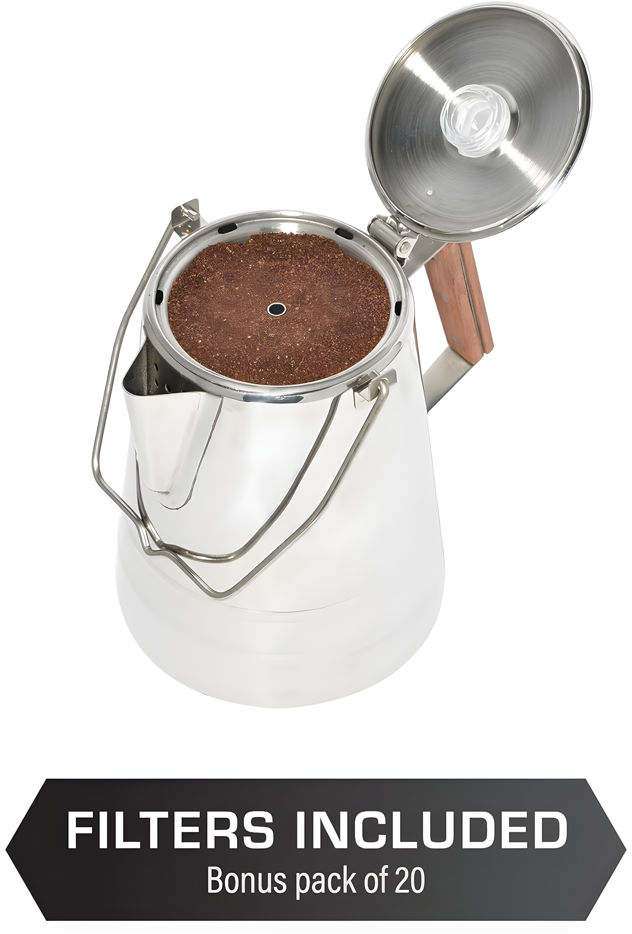 COLETTI Scoutmaster 24-Cup Stainless Steel Coffee Percolators