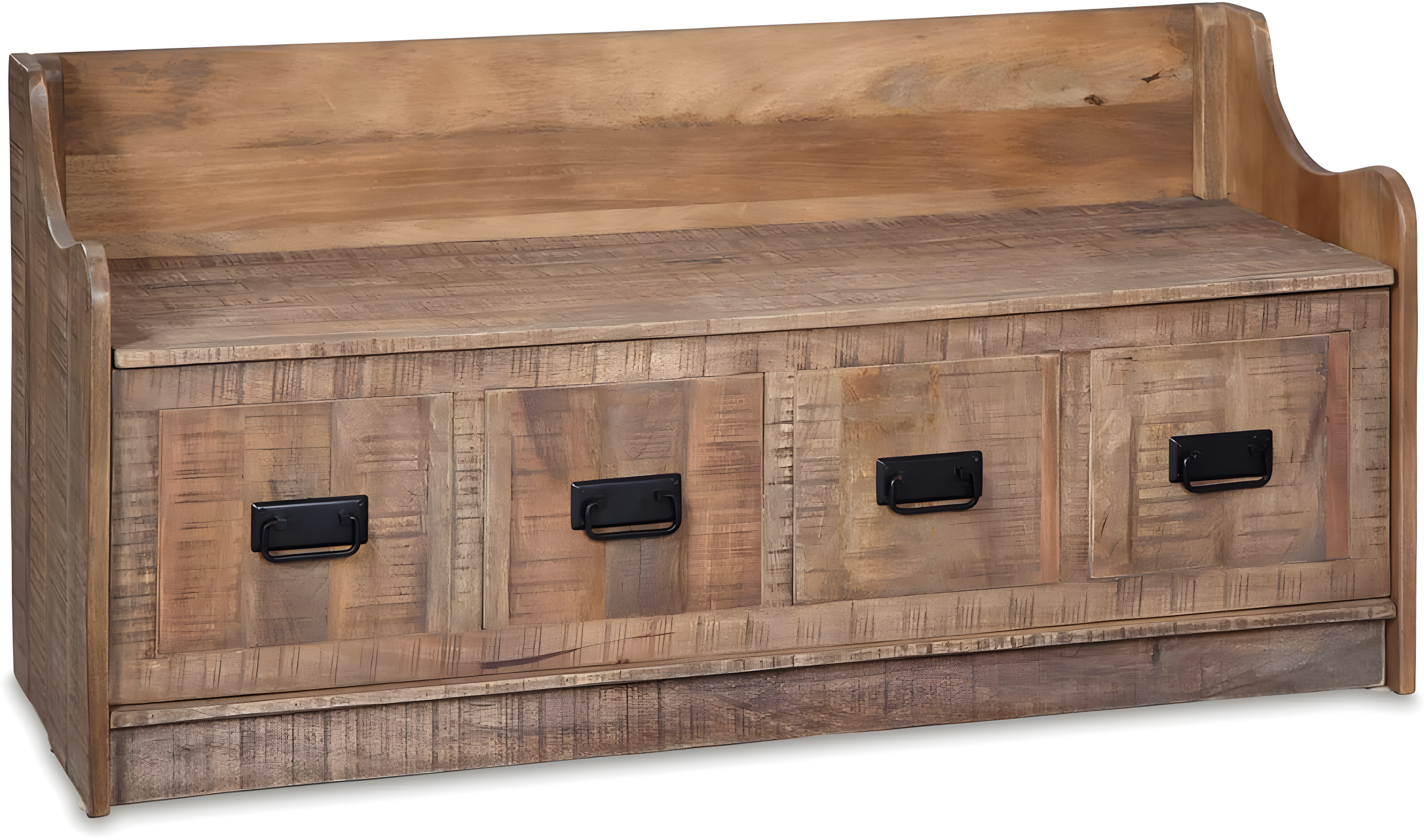 Garrettville Storage Bench Brown - Signature Design by Ashley: Solid Wood, Entryway, Ottoman, End-of-Bed