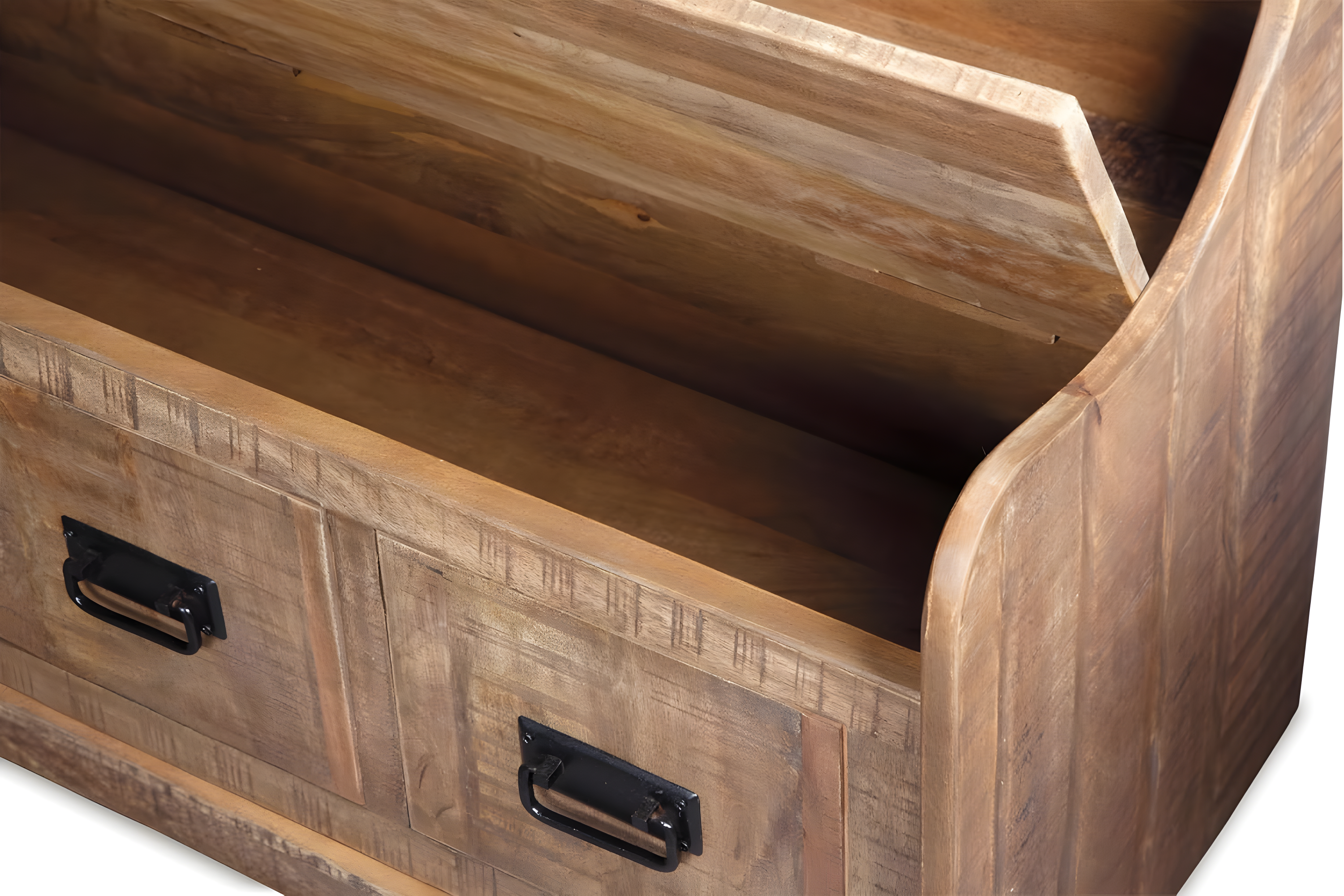 Garrettville Storage Bench Brown - Signature Design by Ashley: Solid Wood, Entryway, Ottoman, End-of-Bed