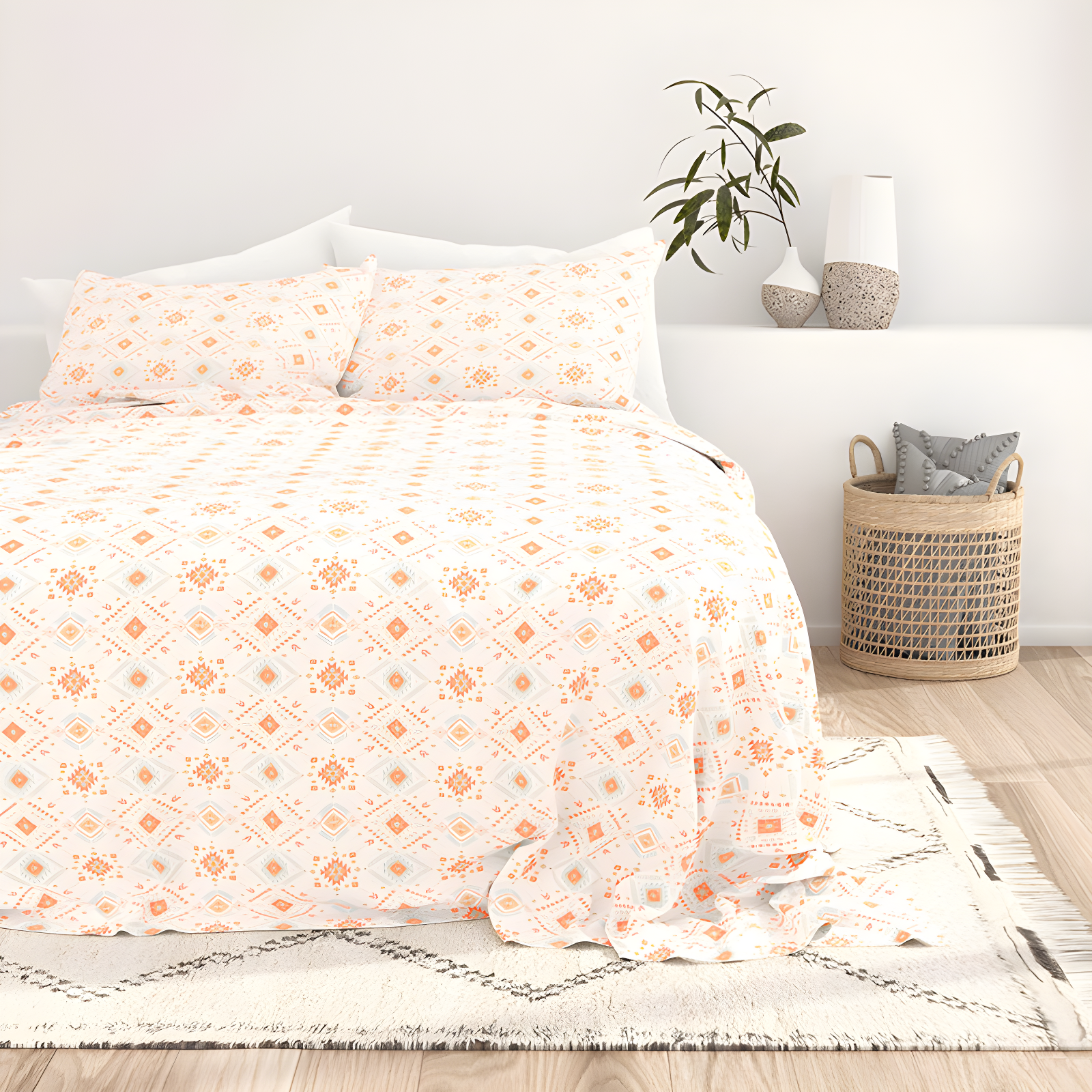 Becky Cameron Home Aztec Dreams Pattern Microfiber Sheet Set
